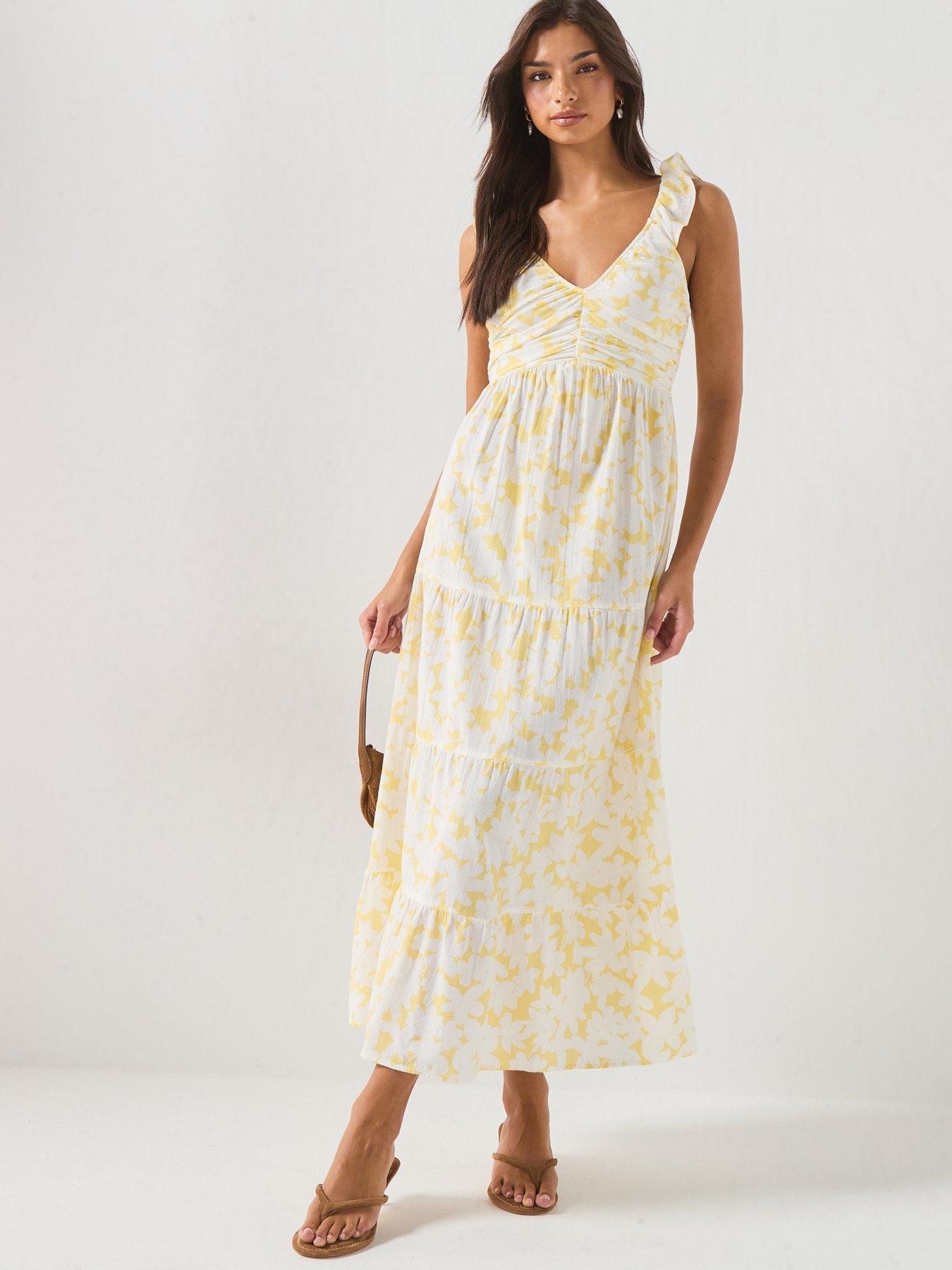 Vero Moda Vmdicthe Sl Frill Ankle Dress Wvn Ga