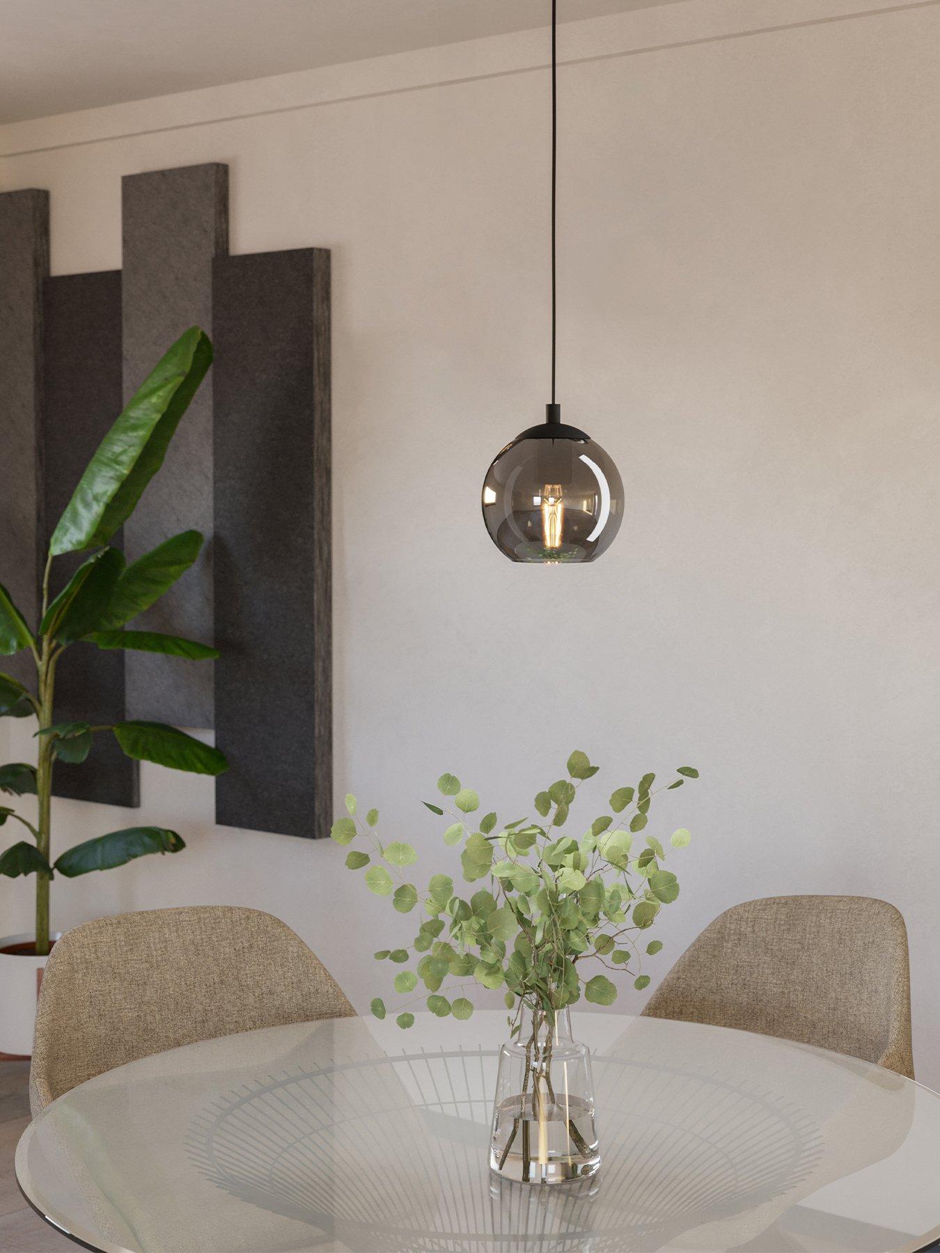 Eglo Ariscani Smoked Glass Single Pendant