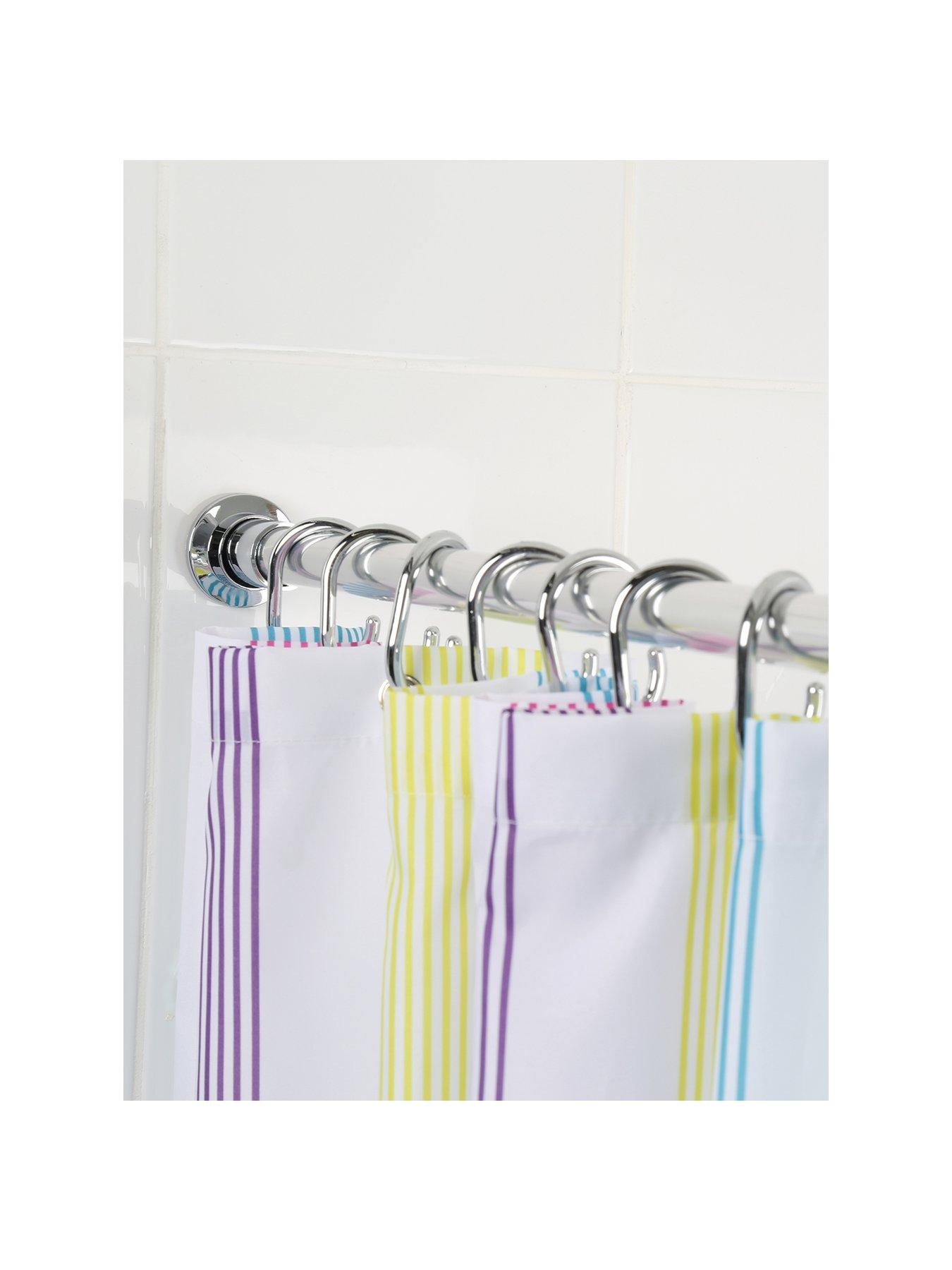 Croydex Stick 'n' Lock Extendable Shower Curtain Pole Chrome