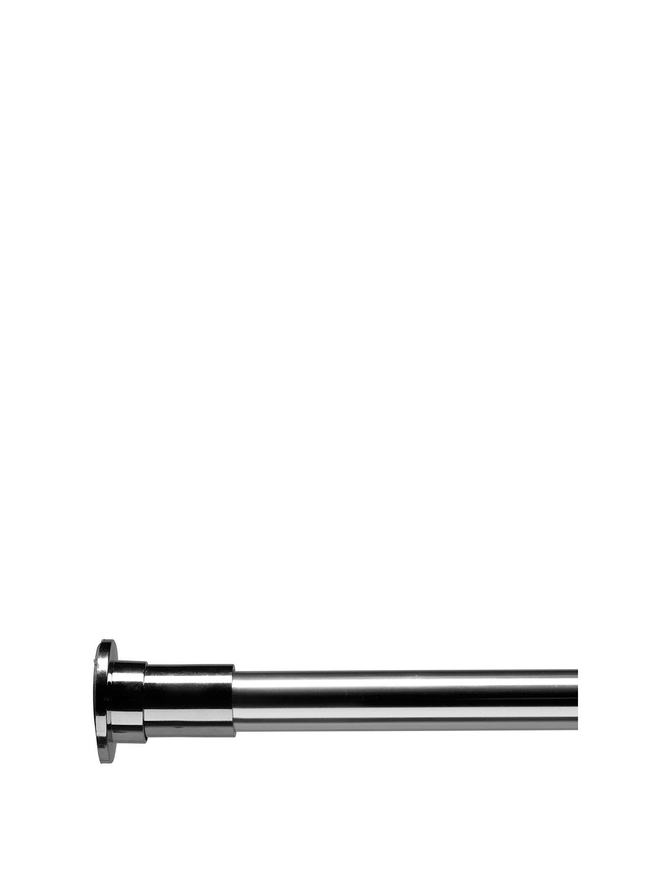 Image 1 of 4 of Croydex Stick 'n' Lock Extendable Shower Curtain Pole Chrome