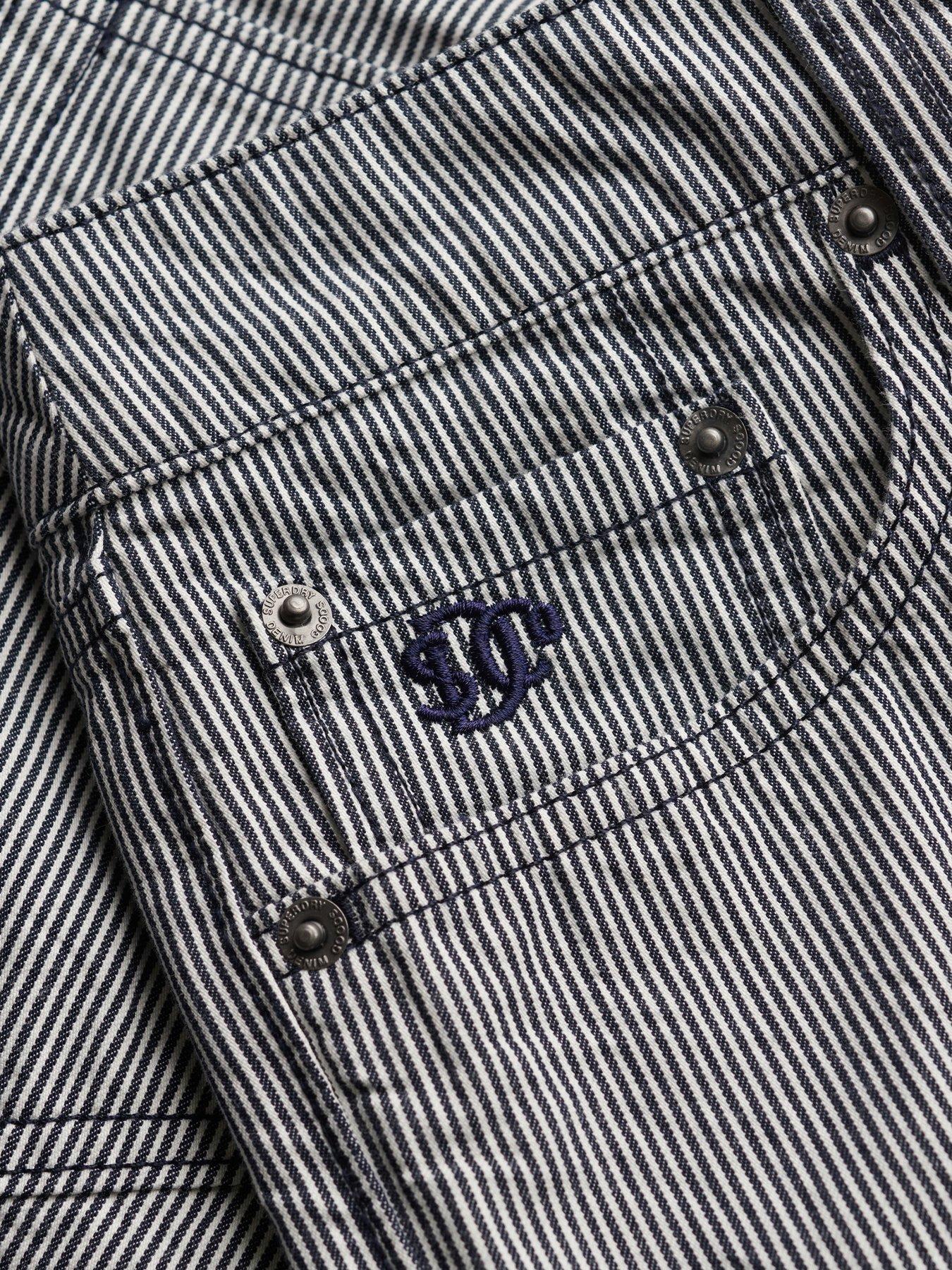 Image 7 of 7 of Superdry Mid Rise Stripe Short - Blue