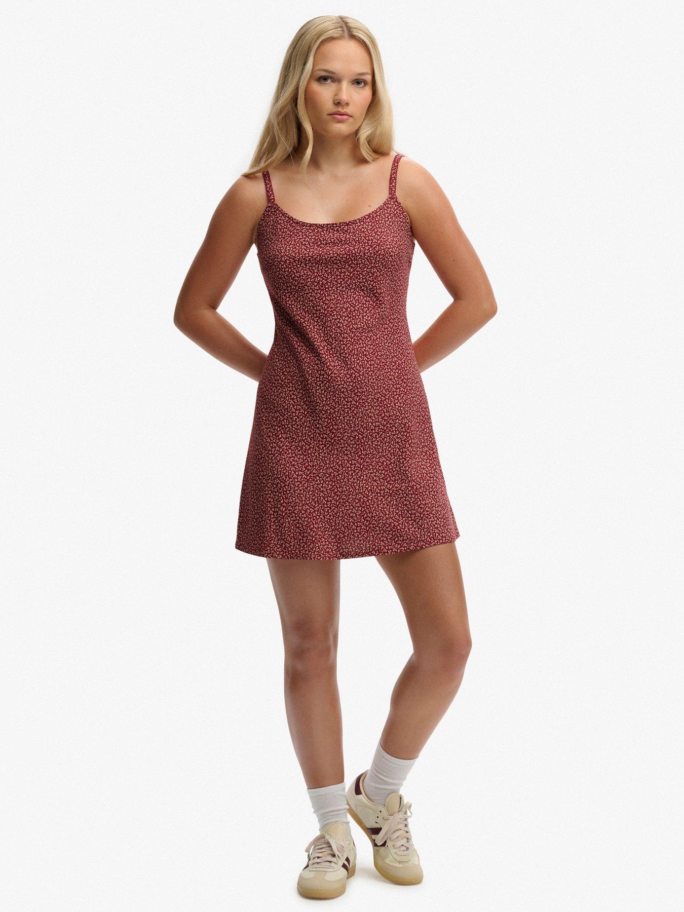 Superdry Printed Cami Mini Dress - Red
