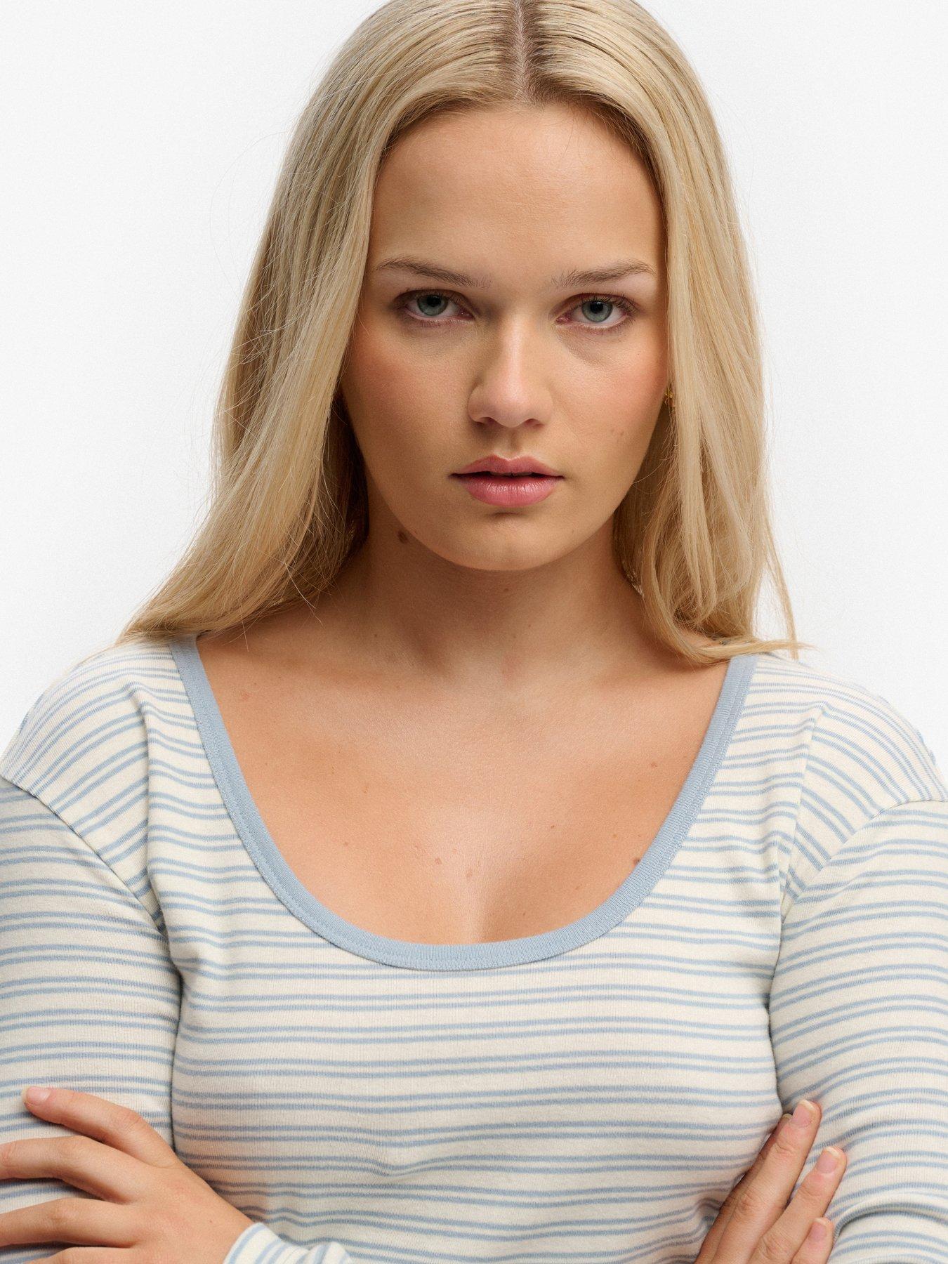 Image 3 of 4 of Superdry Ath Ess Striped Ls Top