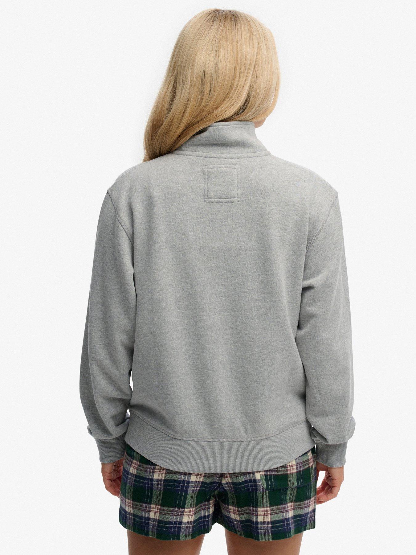 Image 2 of 5 of Superdry Athletic Essentials Graphic Half Zip Sweatshirt - Grey