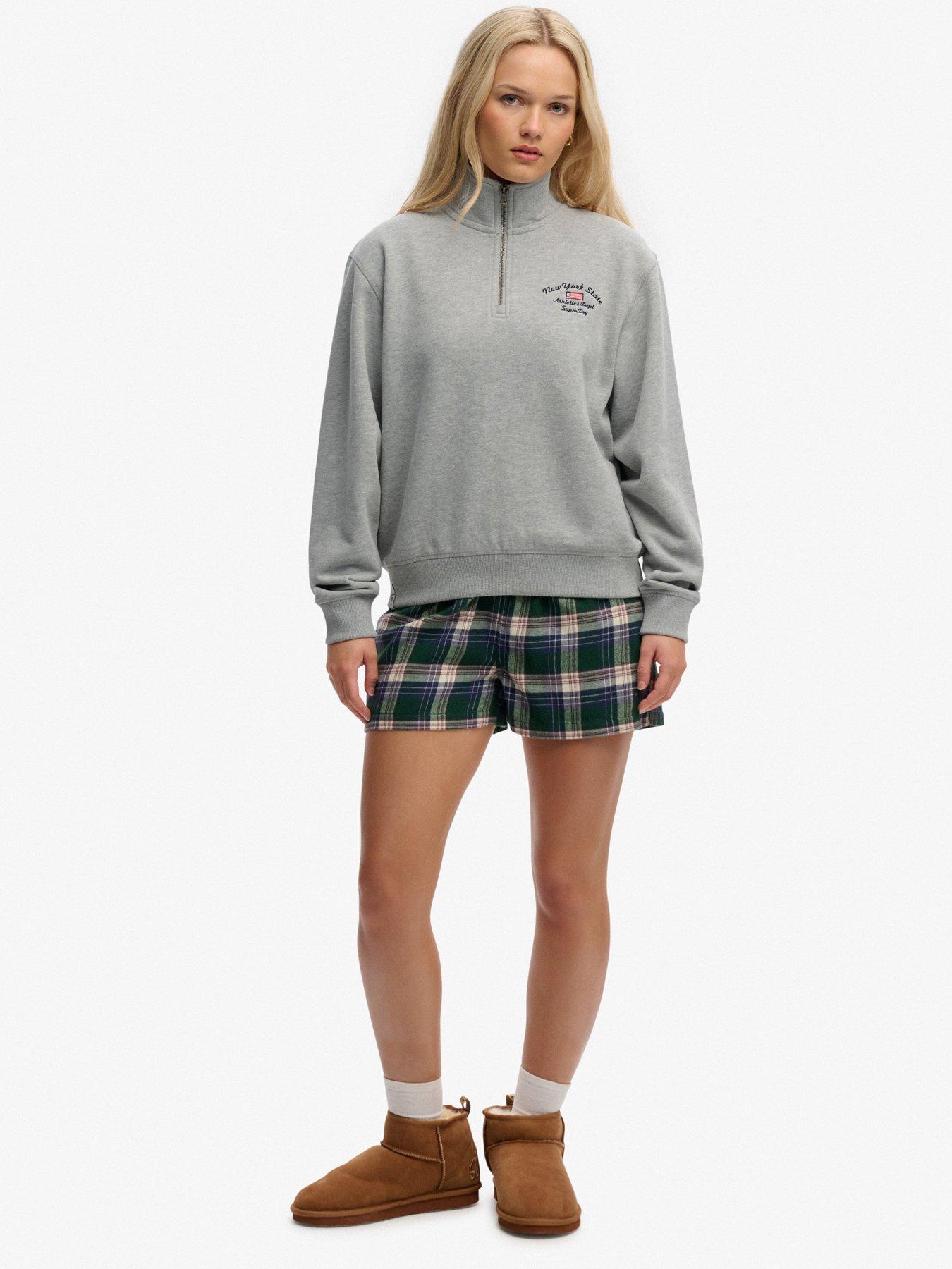 Image 3 of 5 of Superdry Athletic Essentials Graphic Half Zip Sweatshirt - Grey