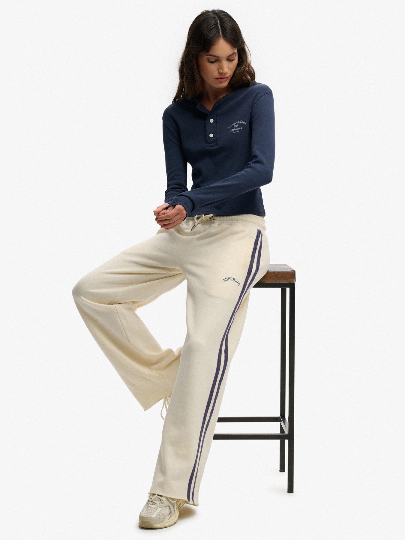 Image 4 of 5 of Superdry Athletic Essentials Button Down Long Sleeve Top - Blue