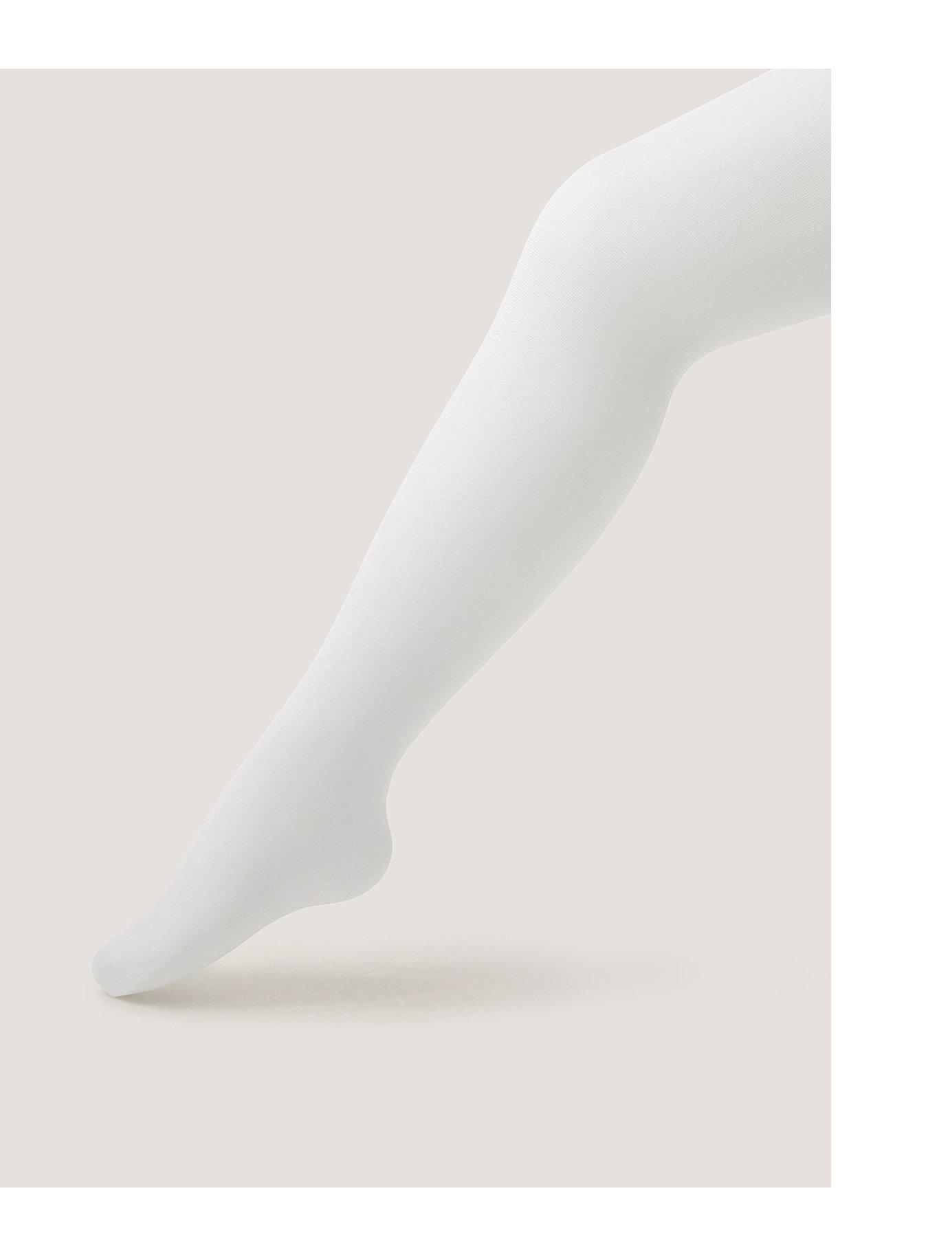 Monsoon Girls Super Sheer Tights - White