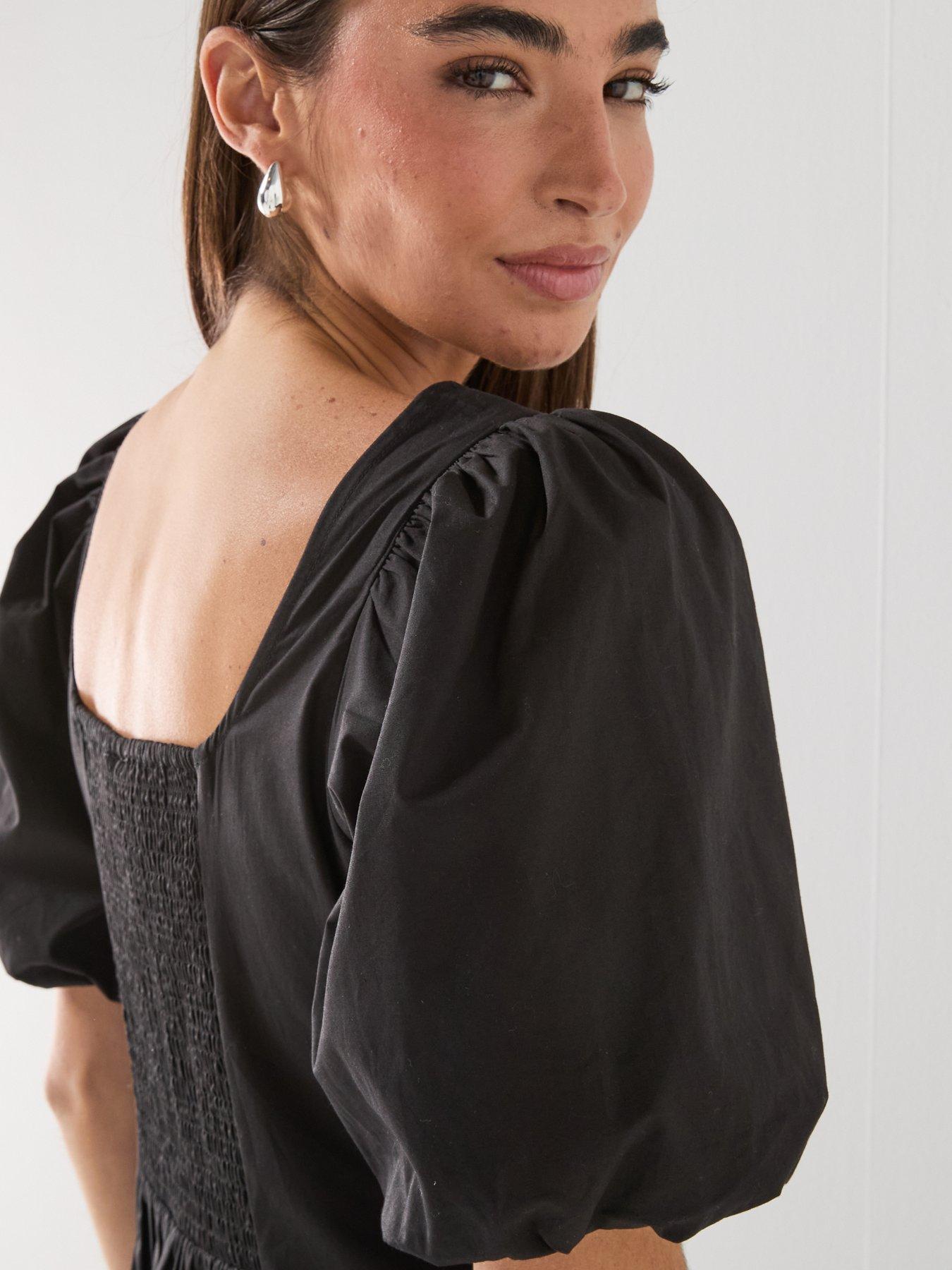Image 5 of 6 of JDY Penelope Midi Dress - Black