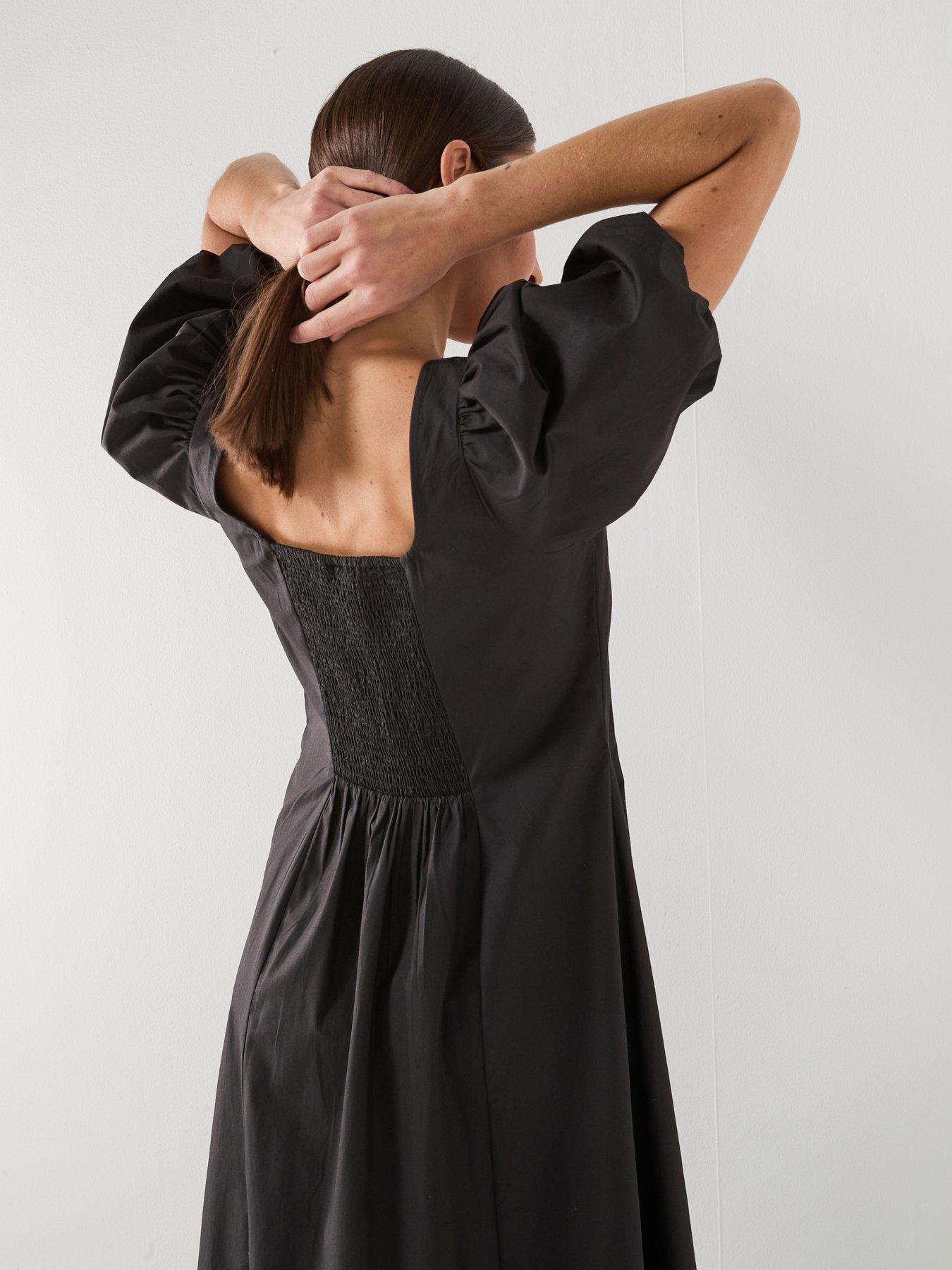 Image 6 of 6 of JDY Penelope Midi Dress - Black