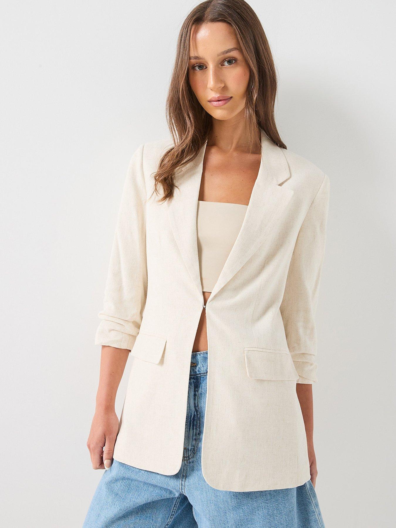 Image 1 of 6 of Vero Moda Vmsisse 3/4 Sl Slim Blazer - Grey