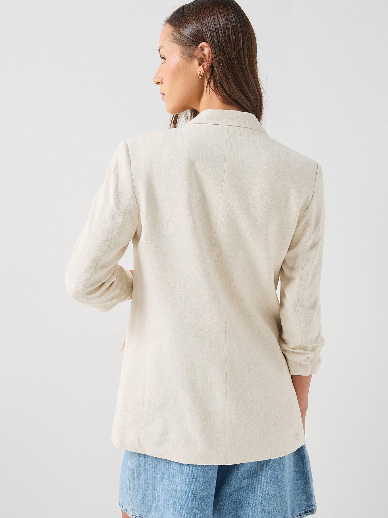 Image 2 of 6 of Vero Moda Vmsisse 3/4 Sl Slim Blazer - Grey
