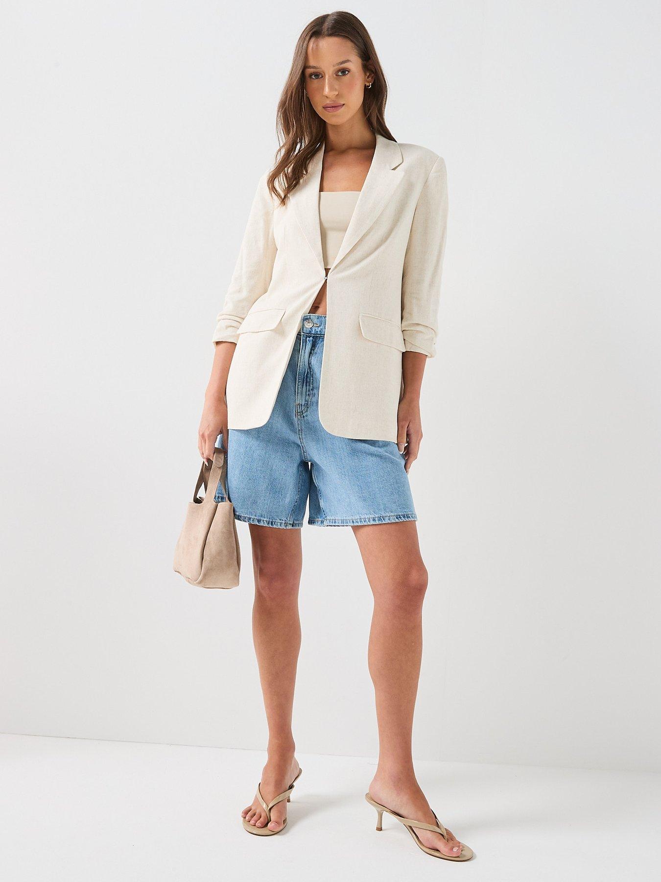 Image 4 of 6 of Vero Moda Vmsisse 3/4 Sl Slim Blazer - Grey