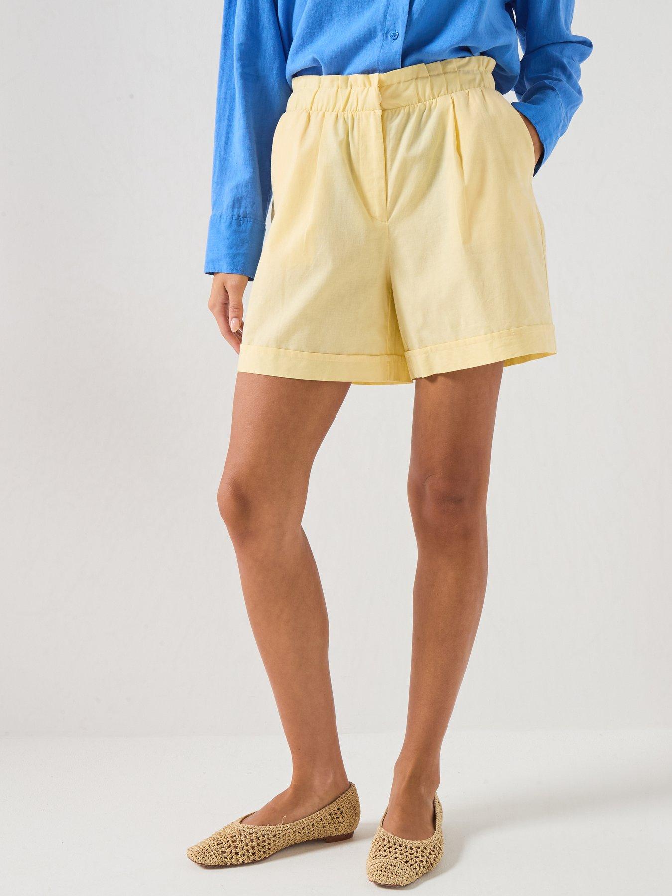 Image 1 of 6 of Vero Moda Vmselma Nw Shorts - Yellow