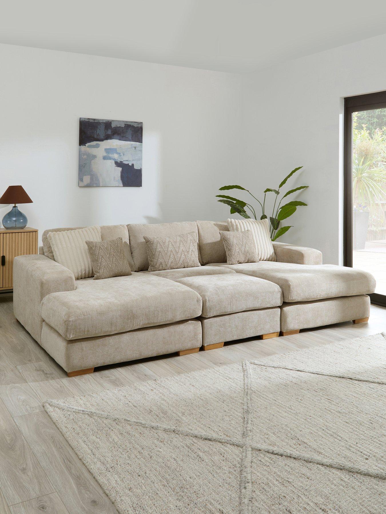 The Very Collection Broadgate U-shape Modular Sofa with Footstool - Made to Order in the UK