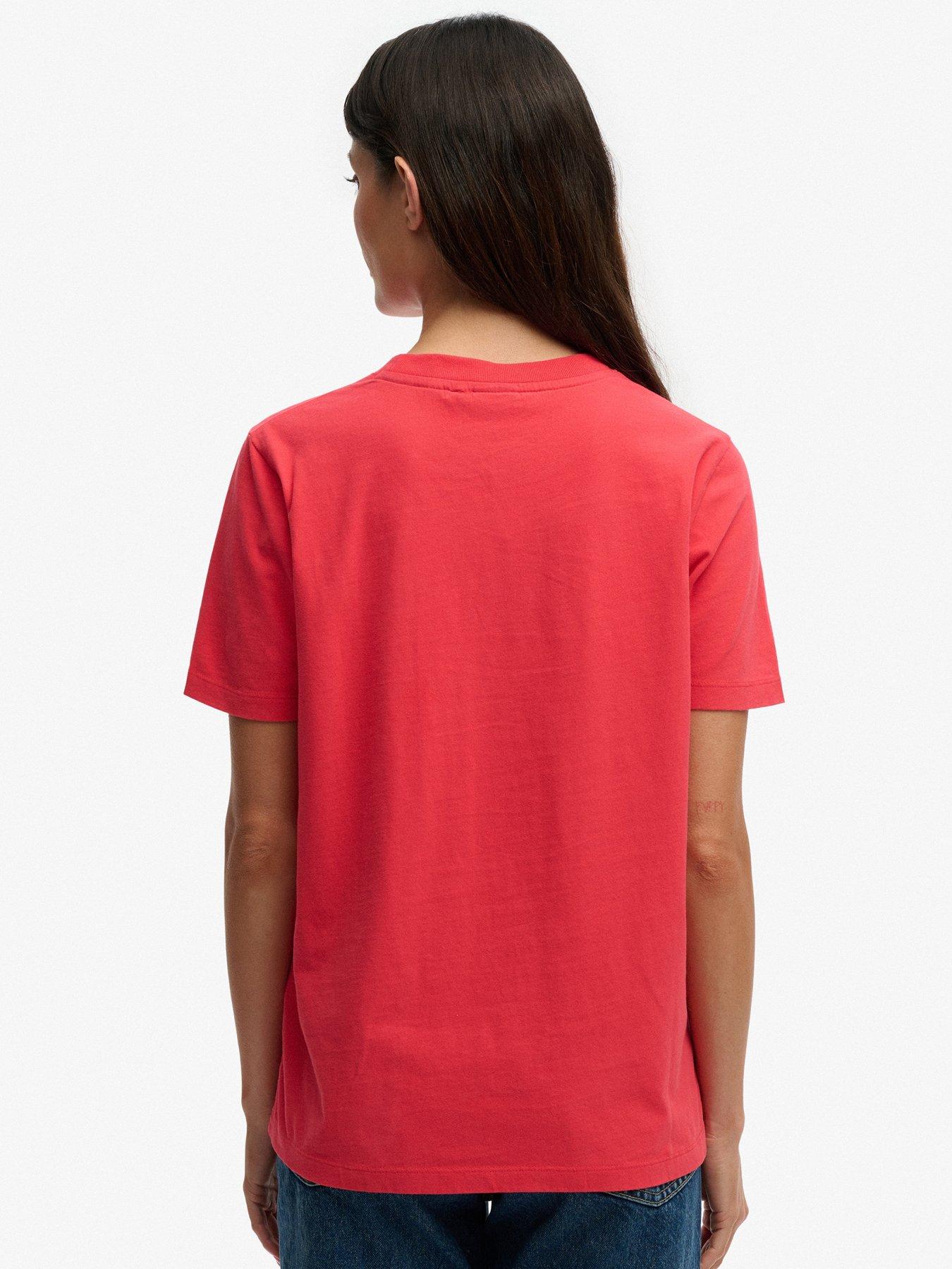 Image 2 of 6 of Superdry Beach Club Relaxed T-Shirt - Red