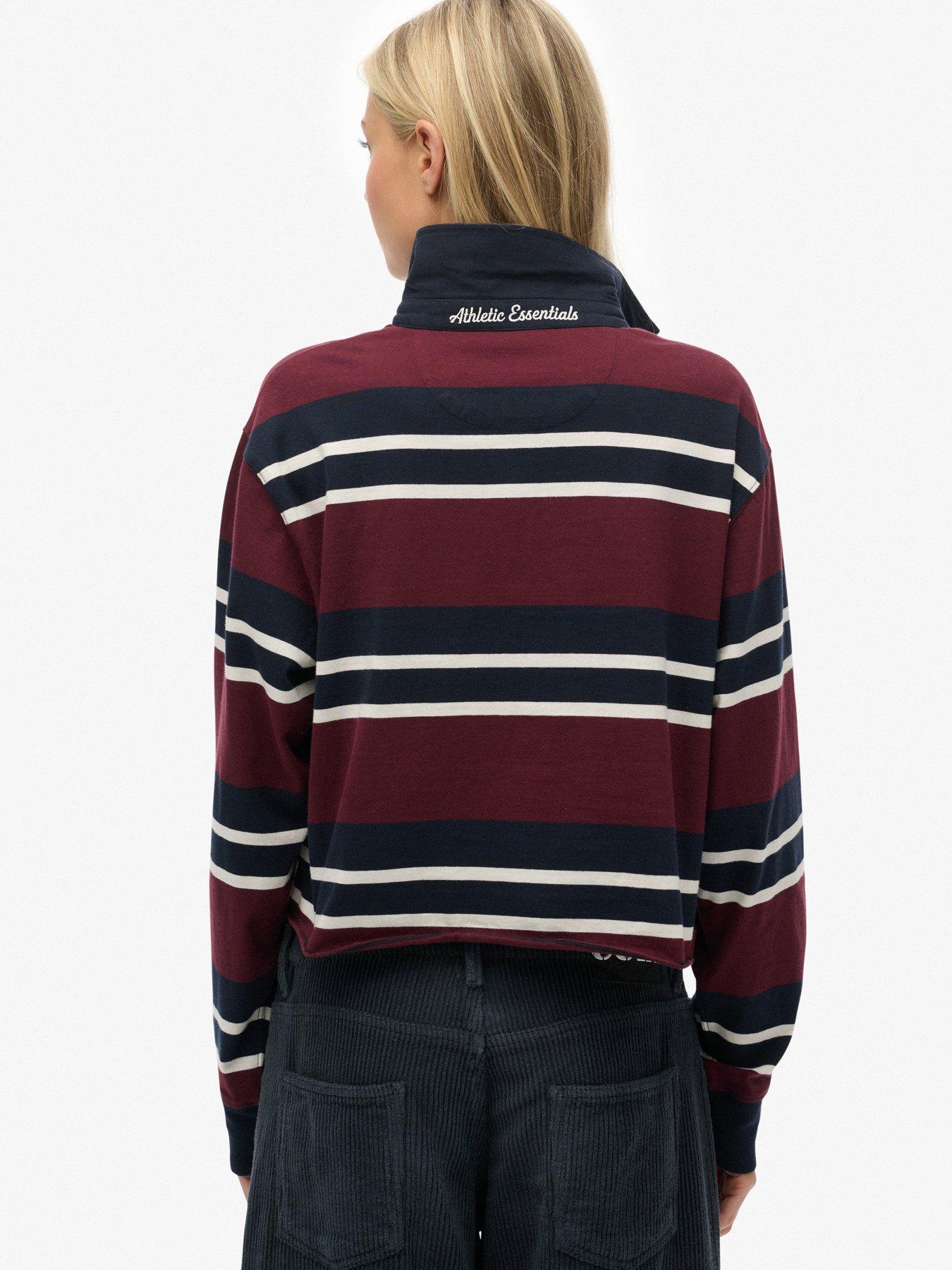 Image 2 of 5 of Superdry Ath Ess Cropped Stripe Rugby