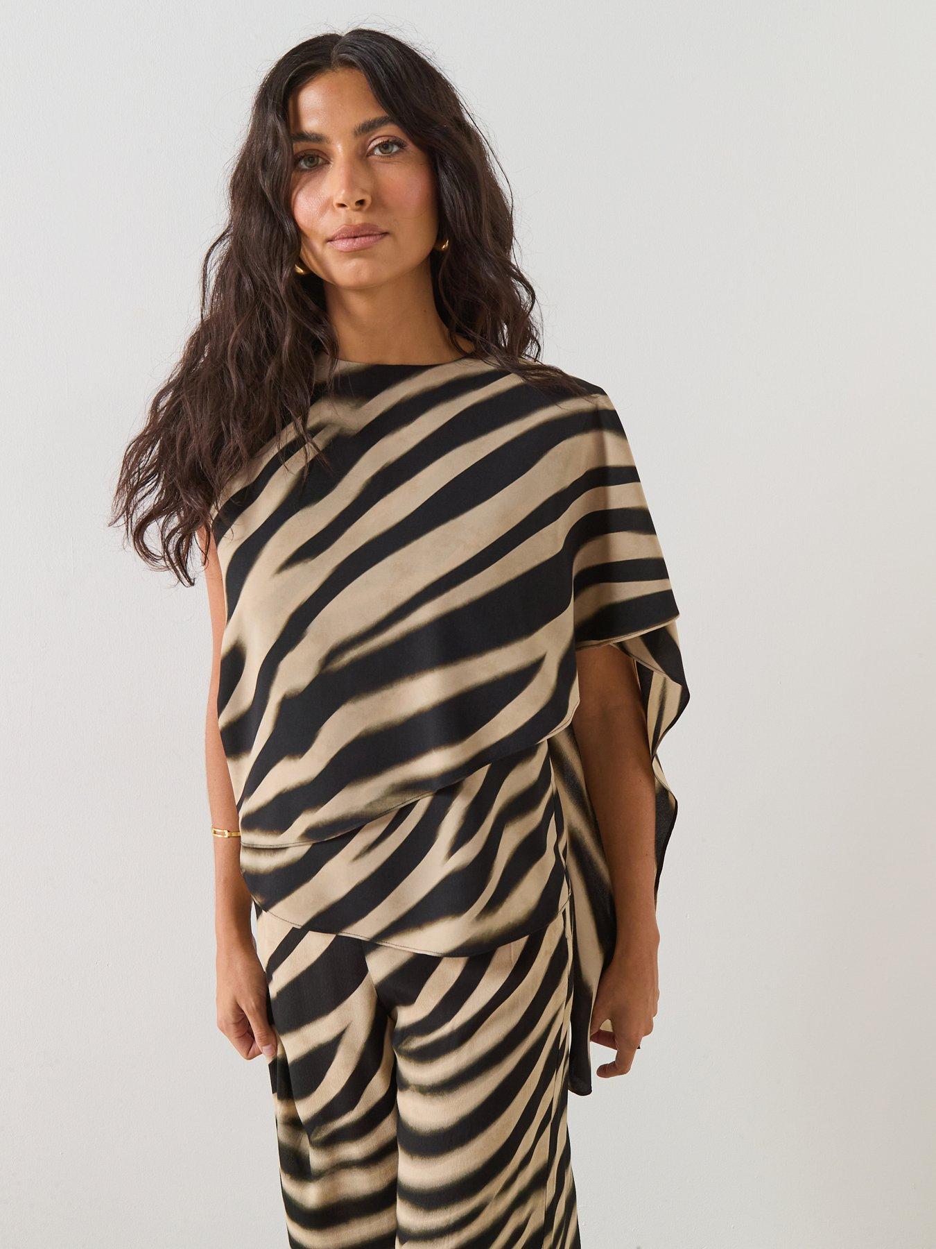 Mango Printed Foulard Blouse - Black