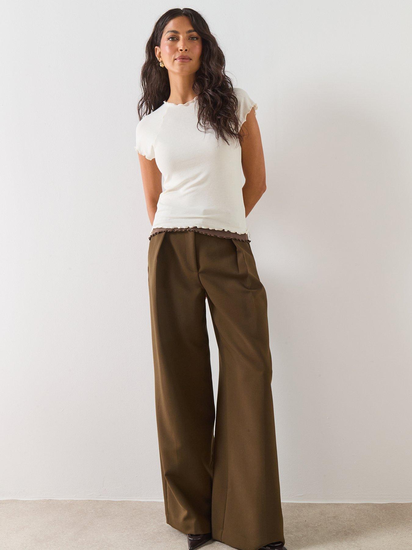 Image 3 of 6 of Mango Contrasting T-shirt - Beige