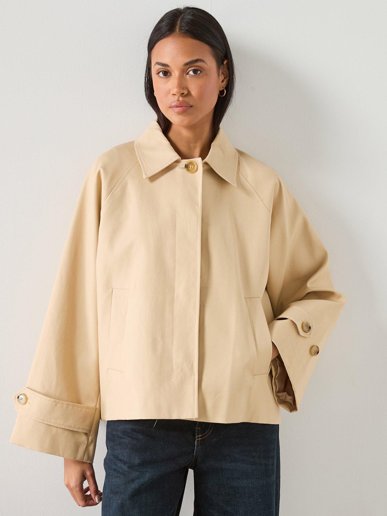 Mango Oversized Short Trench - Beige