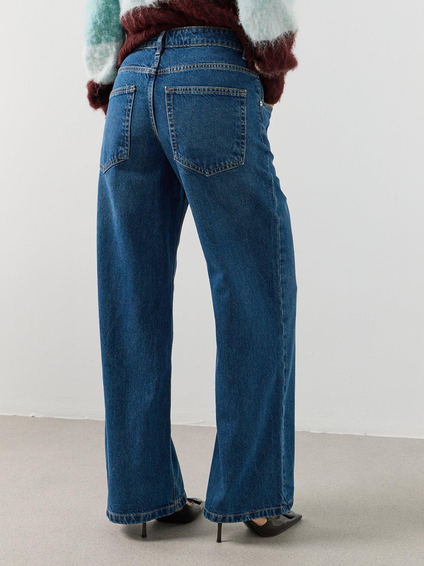 Image 2 of 6 of Mango Mid-rise Straight Jeans - Blue
