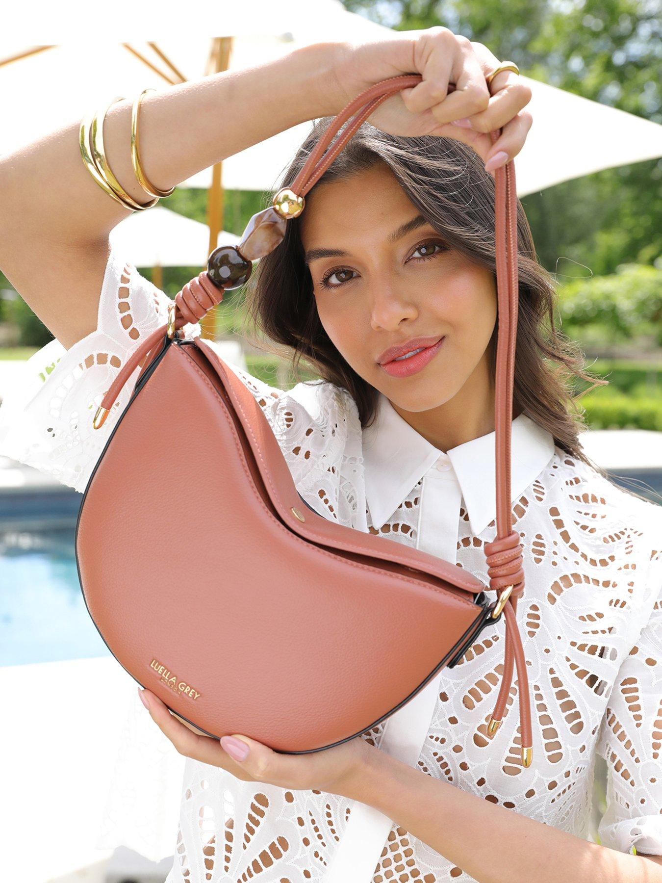 Image 2 of 7 of Luella Grey Cora Small Saddle Crossbody In Tuscan Blush