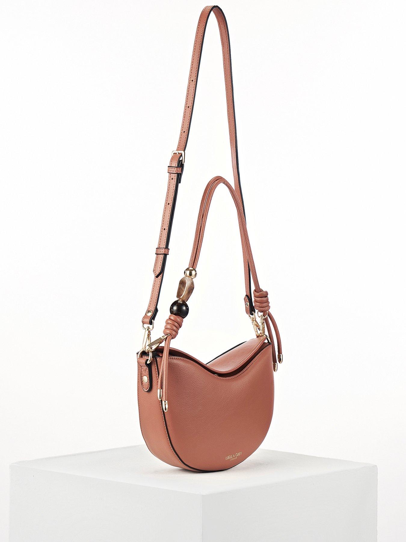Image 4 of 7 of Luella Grey Cora Small Saddle Crossbody In Tuscan Blush