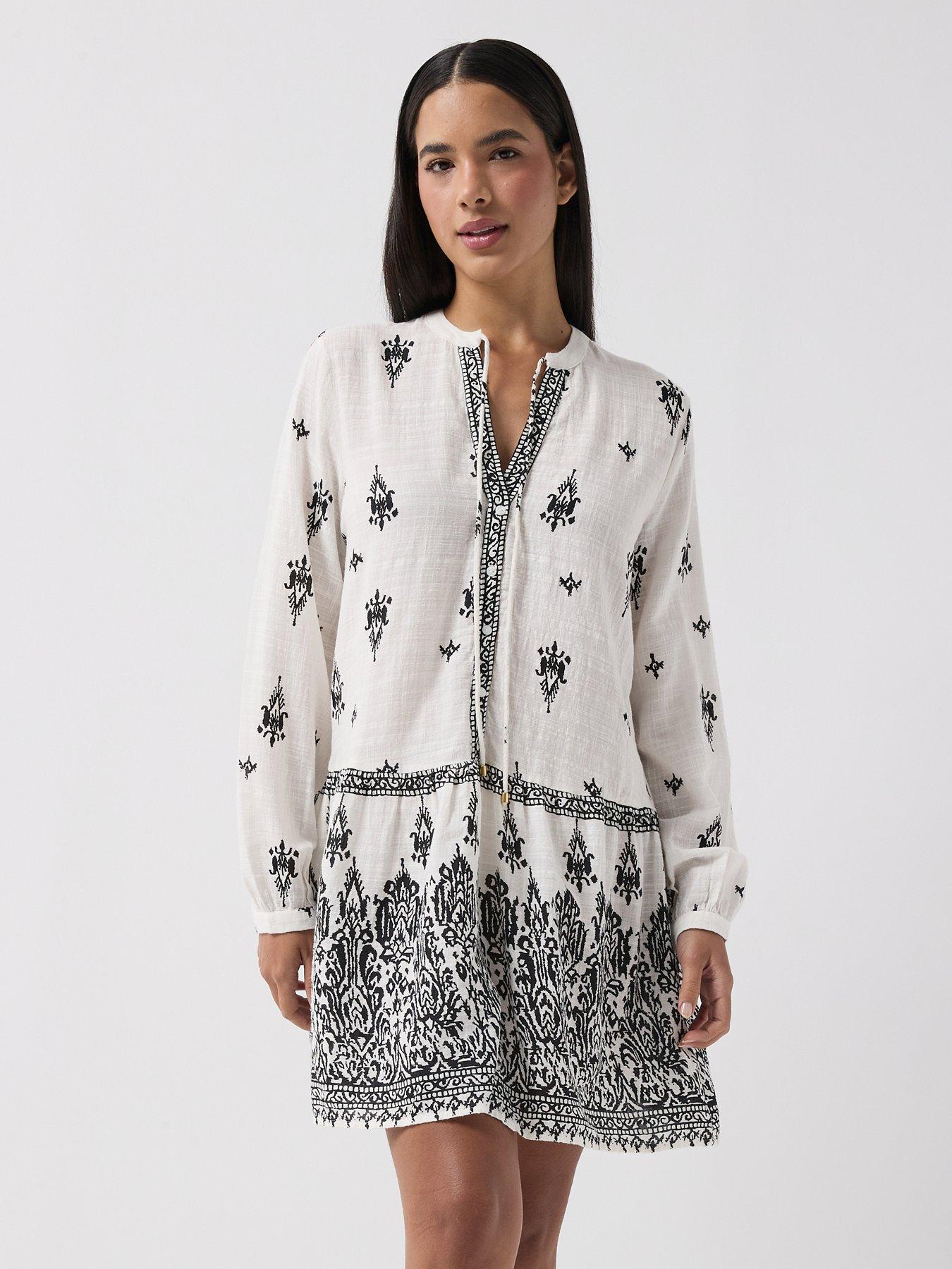 Only Onlalma L/s Short Dress Wvn Noos