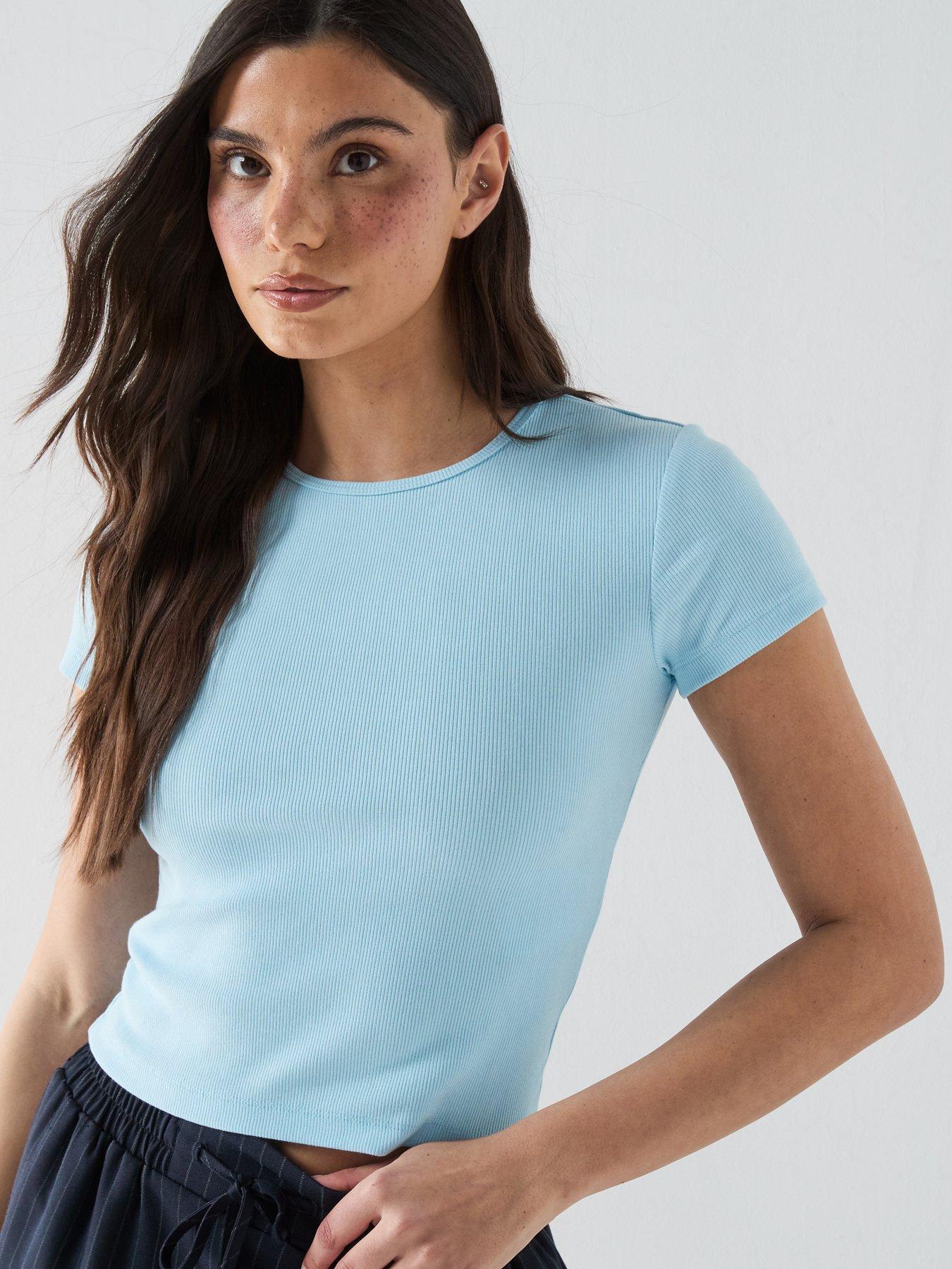 Image 5 of 6 of Vero Moda Short Sleeve Top - Blue
