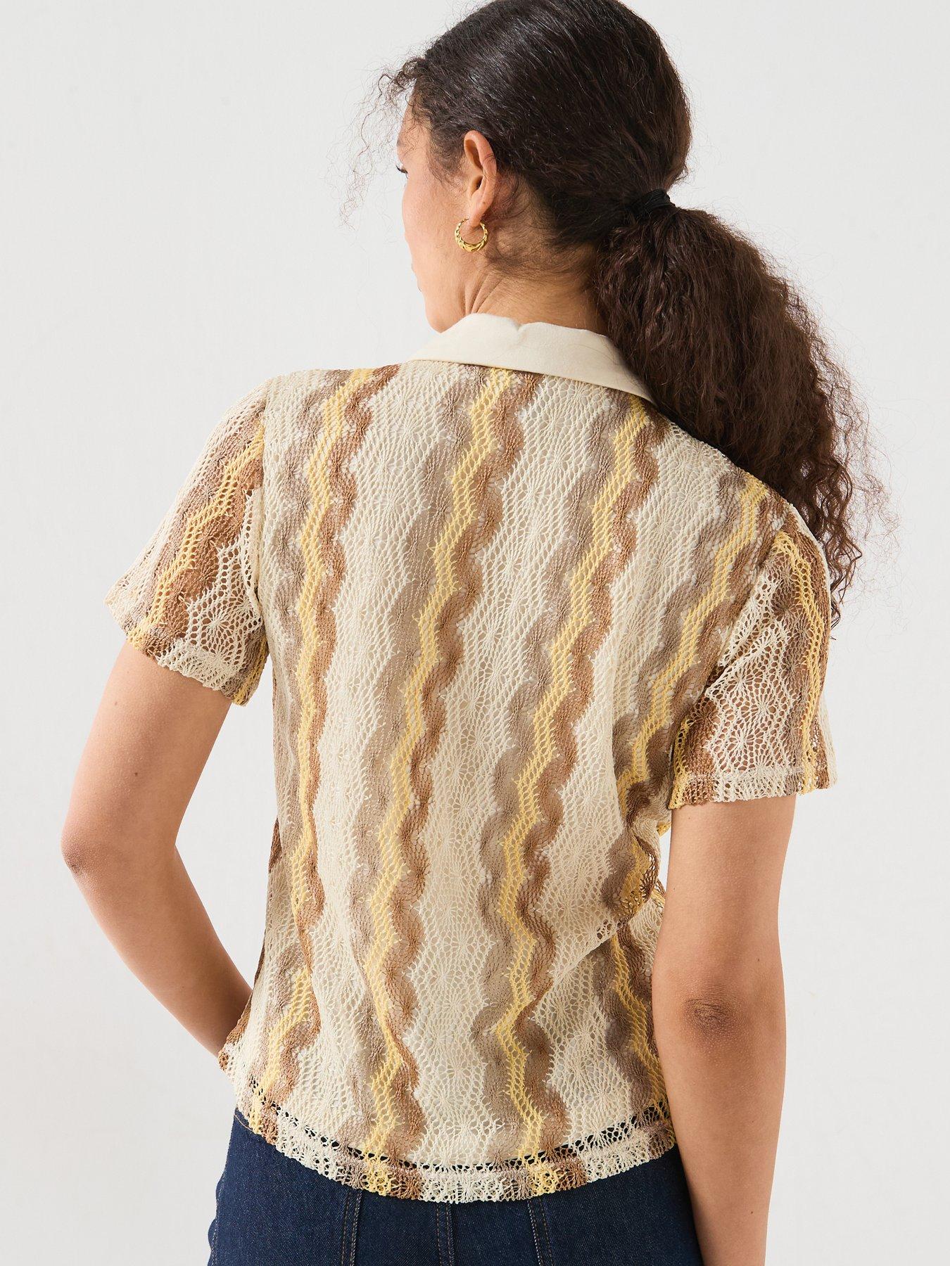 Image 2 of 6 of Vero Moda Vmteresa Short Sleeve Polo Top Jrs Ga - Grey