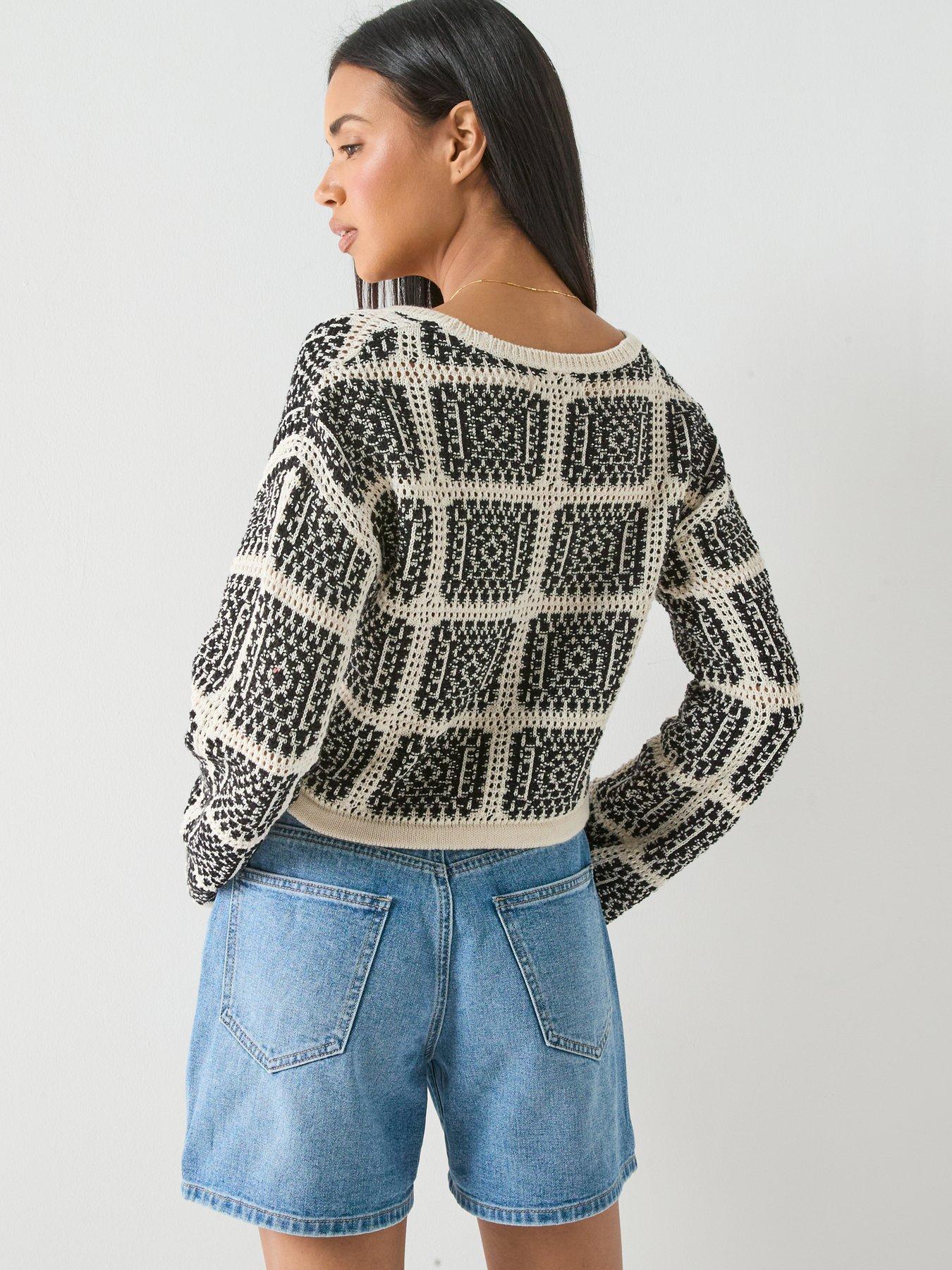 Image 2 of 6 of Only Onlloa Long Sleeve String Crochet Cardigan - Birch