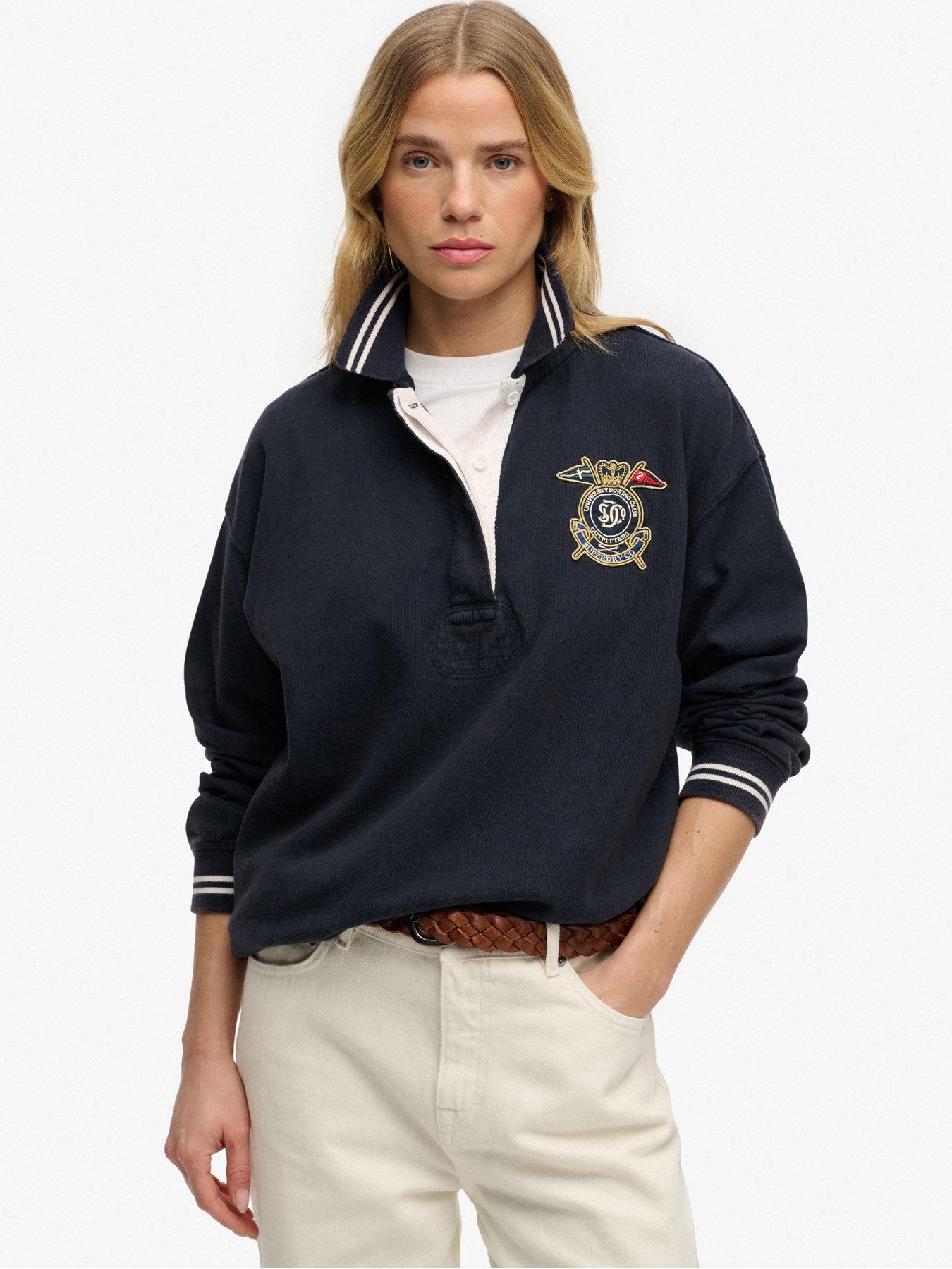 Superdry Crest Rugby Top - Blue