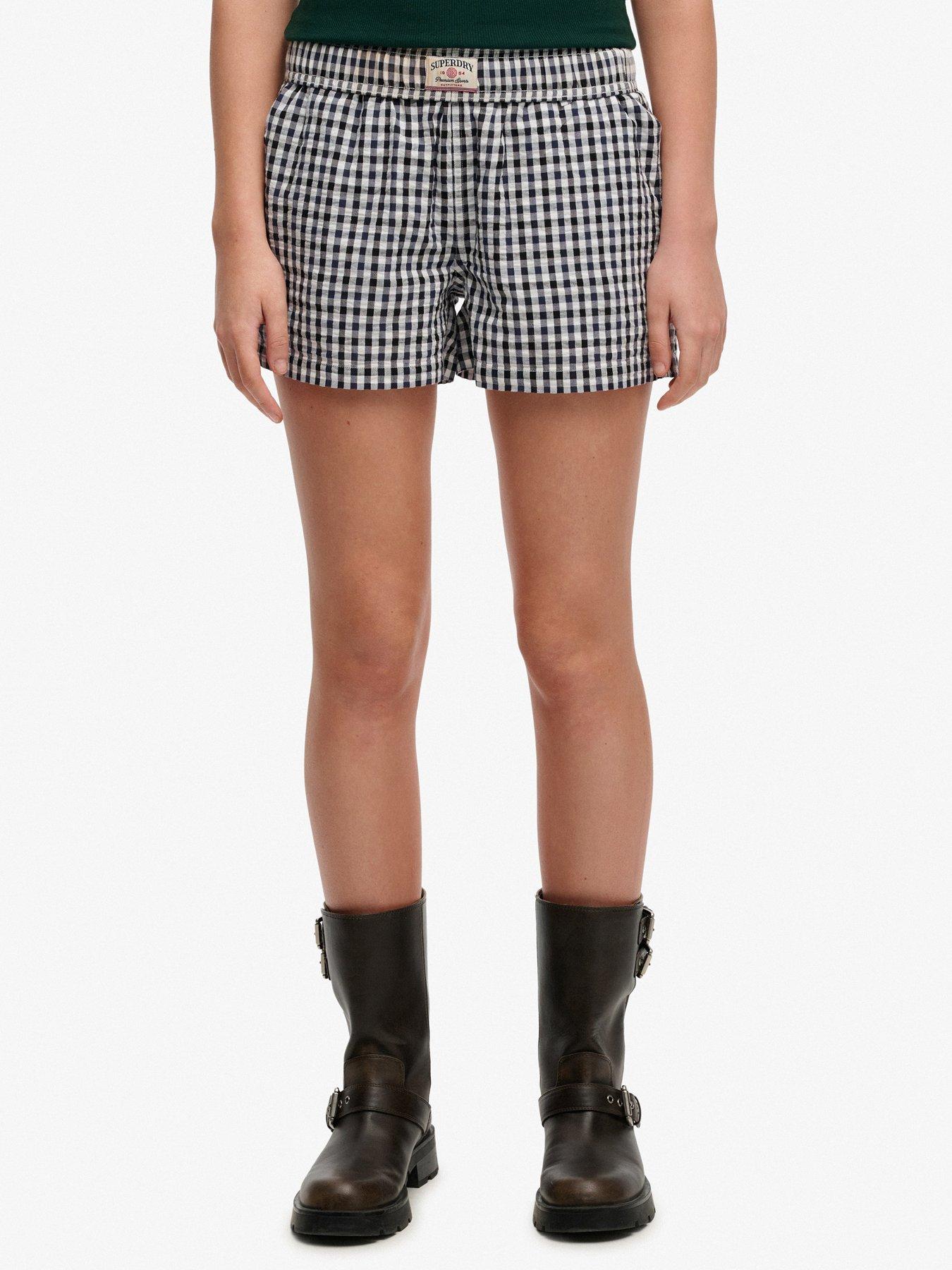 Superdry Cotton Stripe Elastic Short - Blue