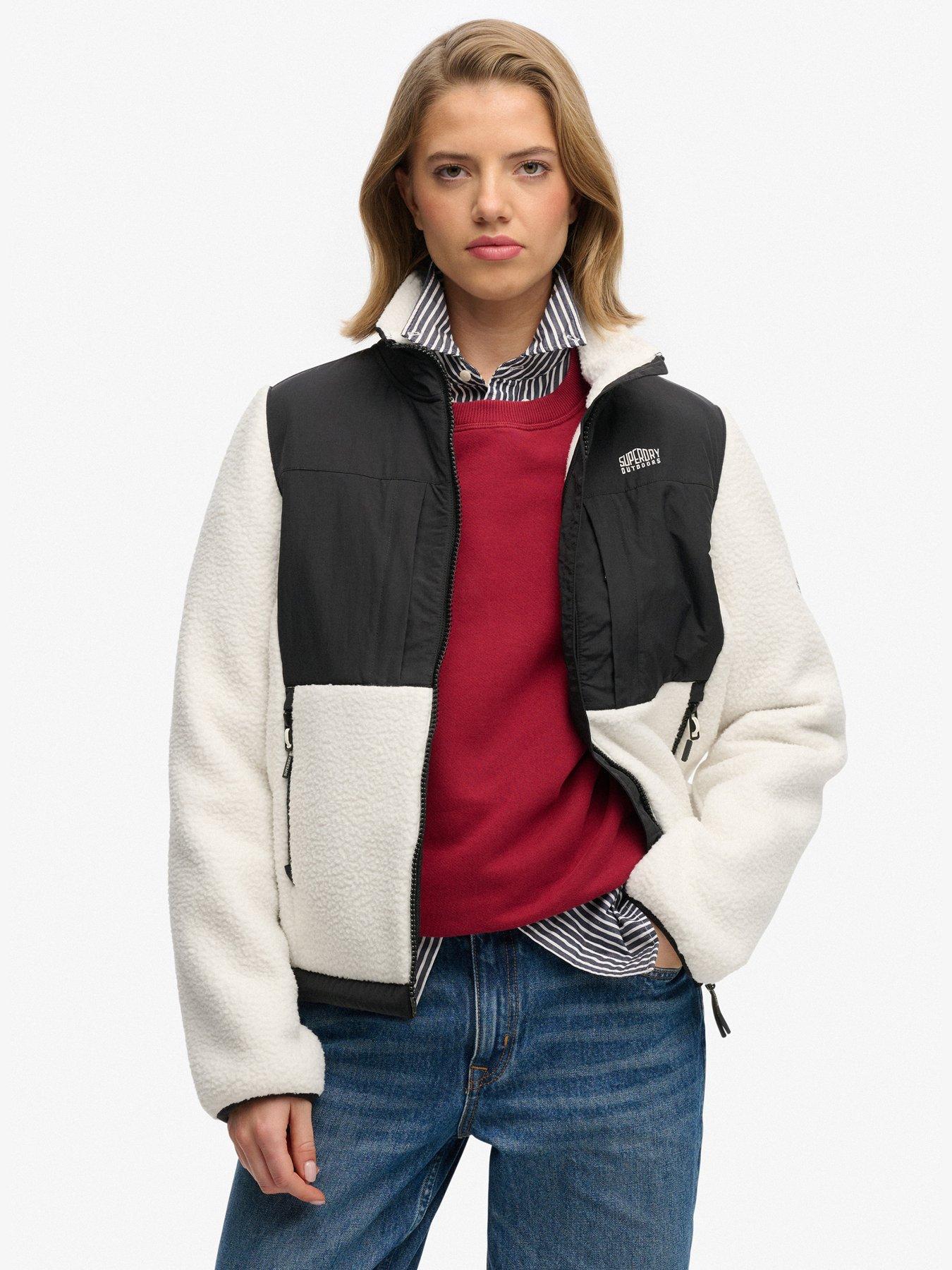 Superdry Polar Fleece Hybrid Trekker - White