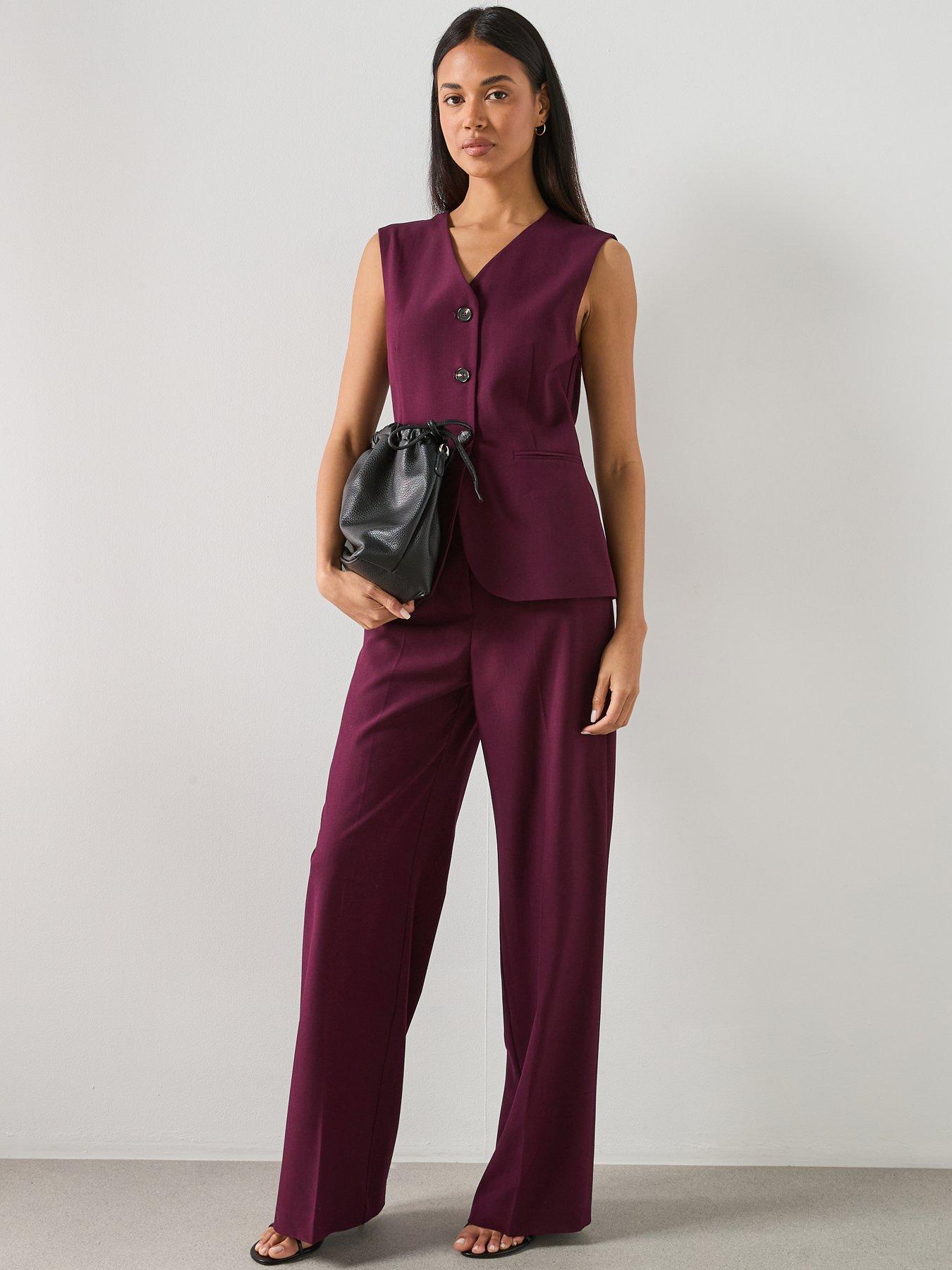 Mango Long Suit-style Jumpsuit - Purple