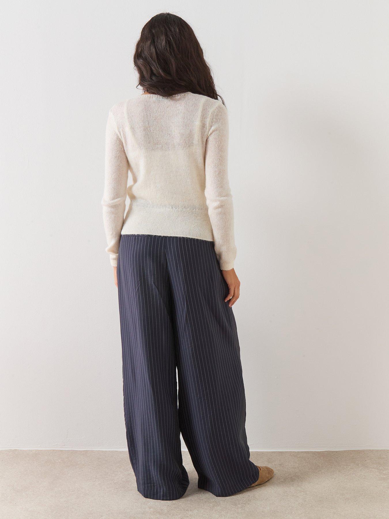 Image 6 of 6 of Mango Lace Knit Cardigan - Cream