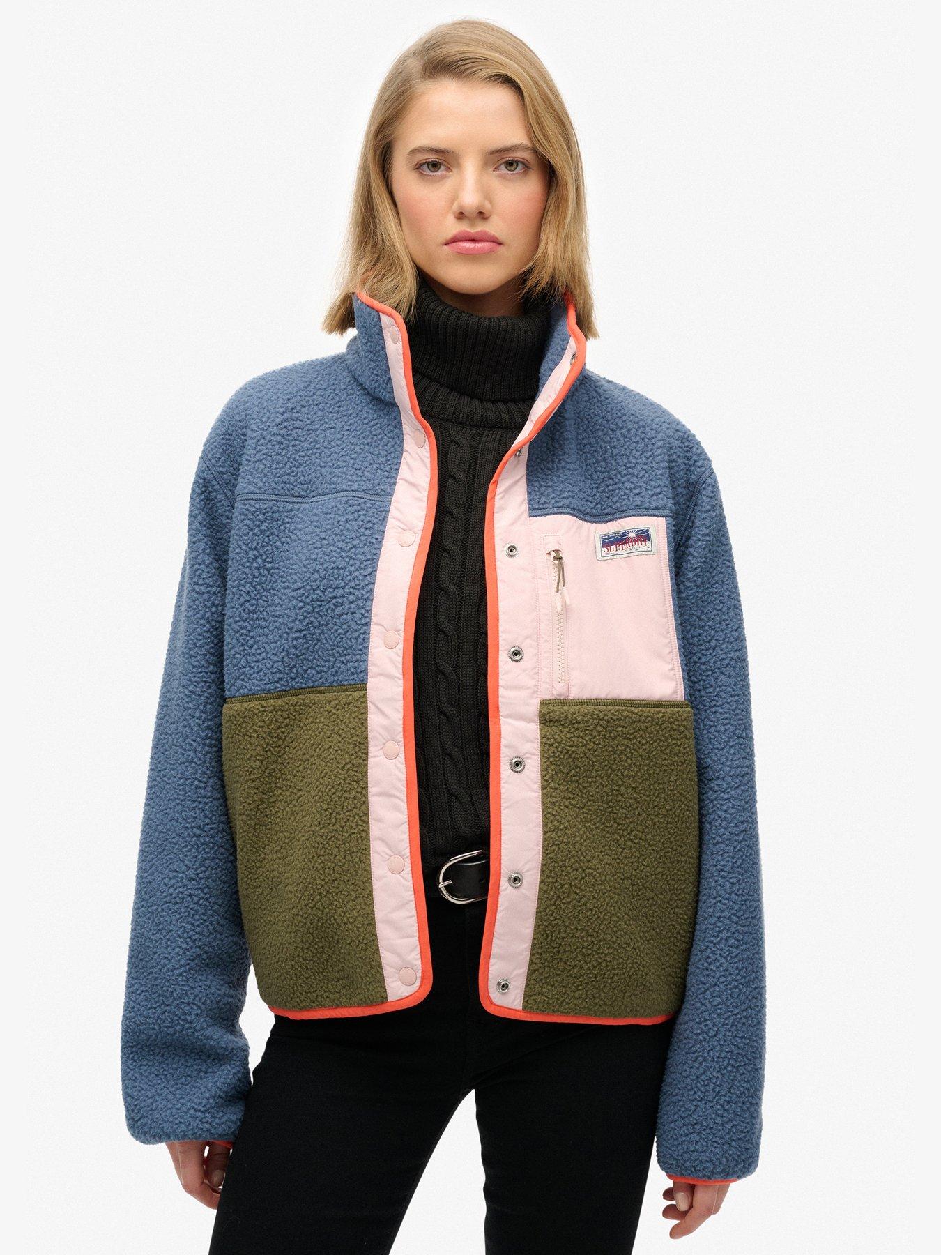 Superdry Women's Blue Fleece Colour Block - Image 2