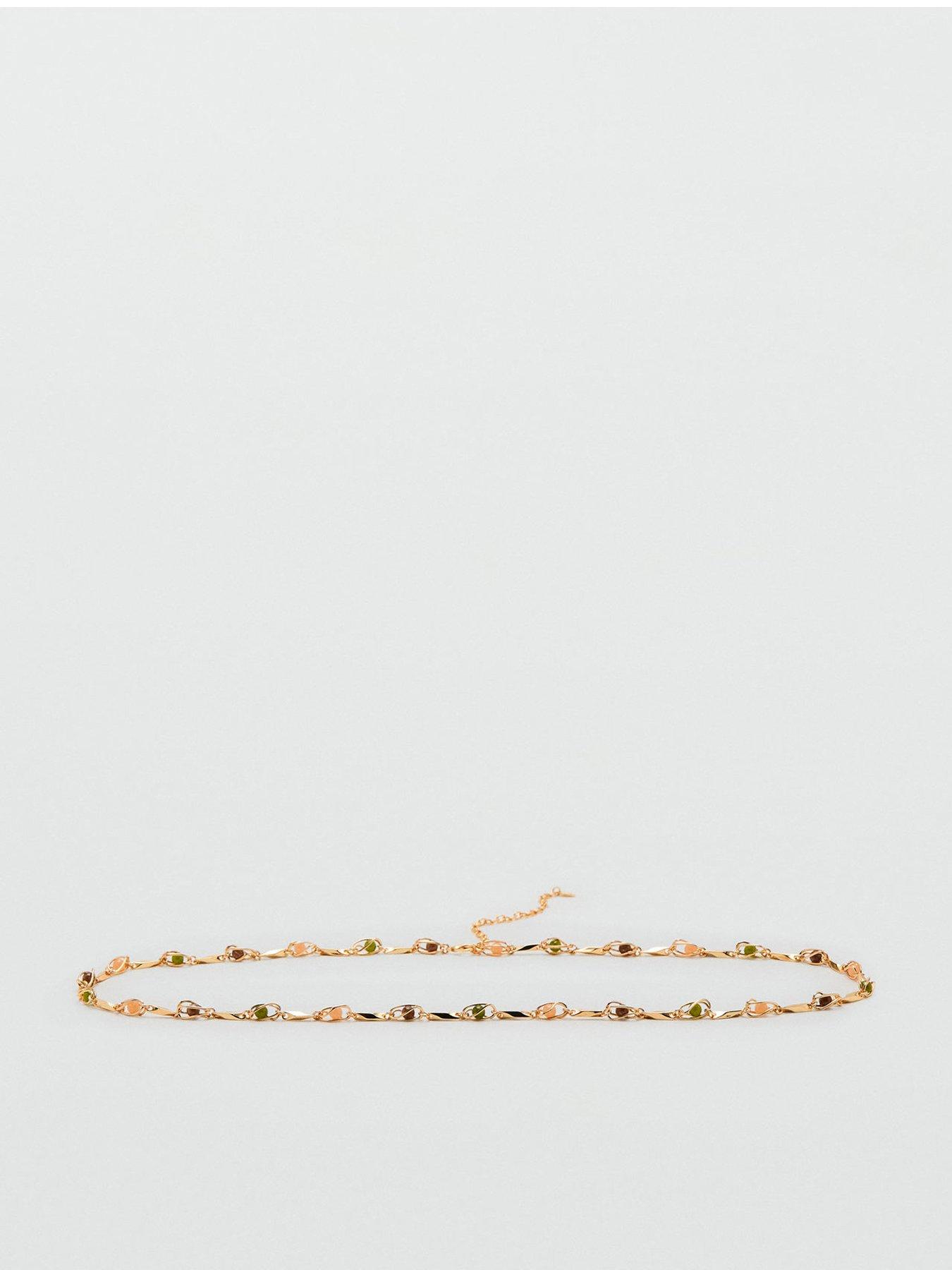 Mango Beaded Chain Belt - Gold