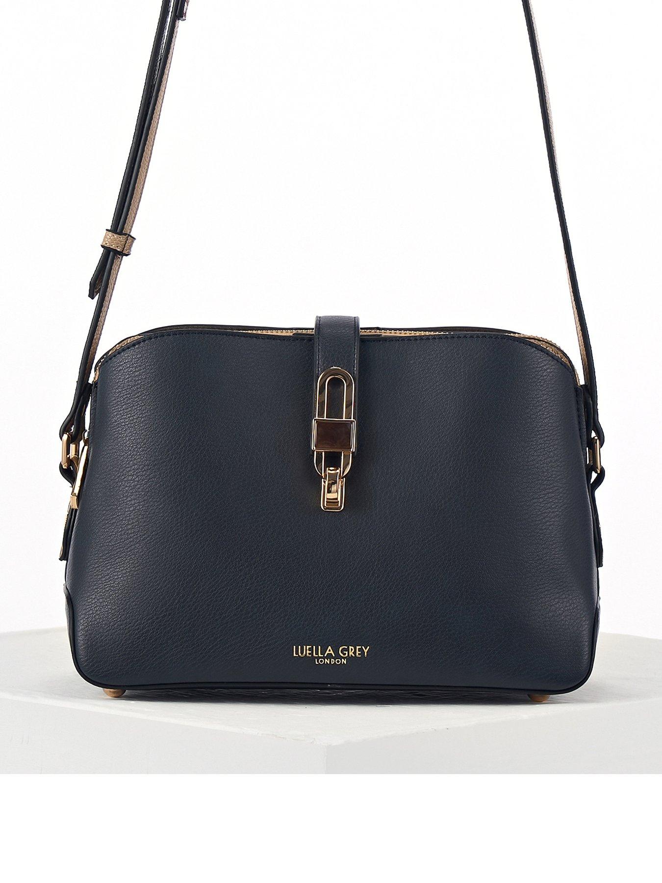 Luella Grey Margy Small Zip Top Crossbody In Navy