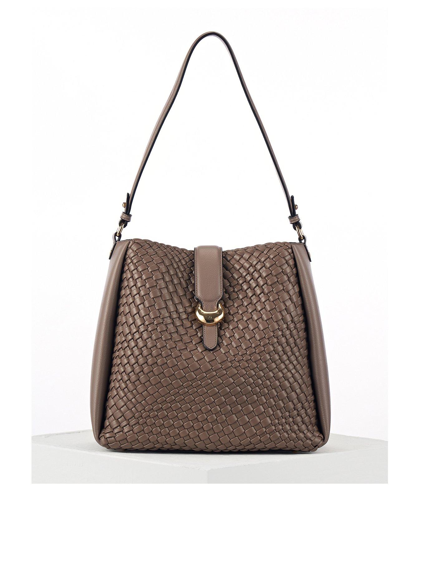 Luella Grey Flora Large Weave Hobo In Peat