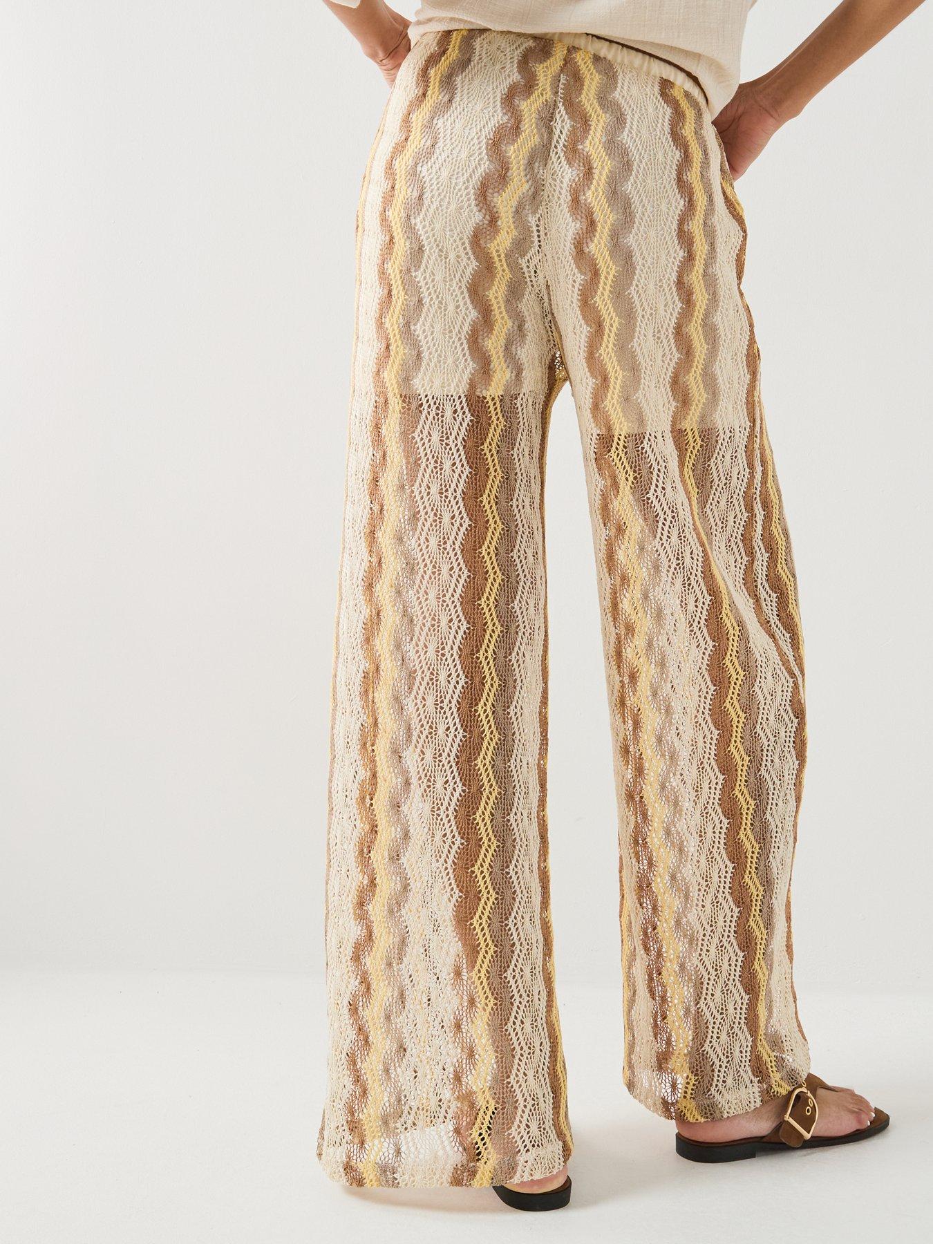 Image 2 of 5 of Vero Moda Wide Leg Pants- Beige
