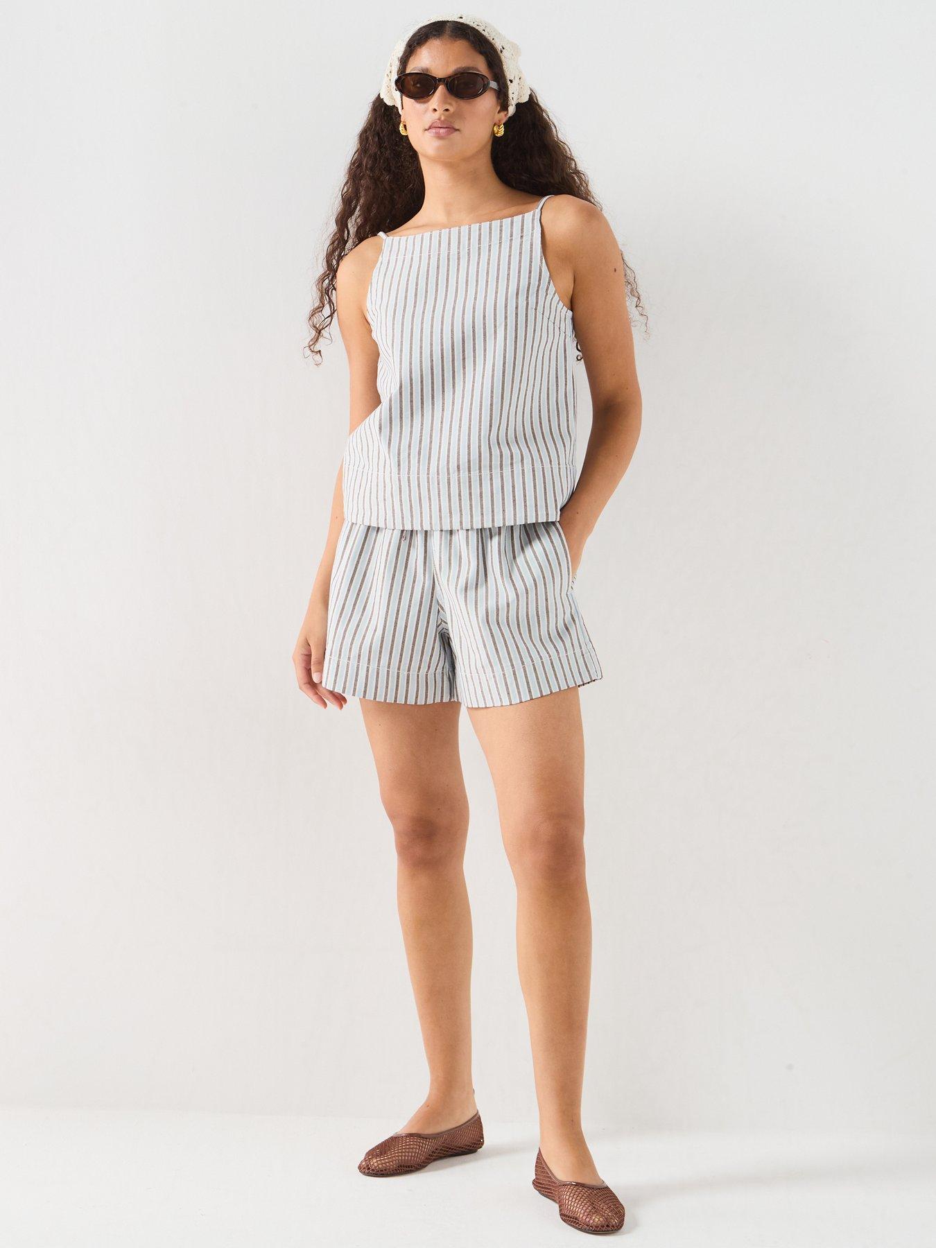 Image 3 of 6 of PIECES Pcbillo Hw Pull Up Shorts Dnm - Blue