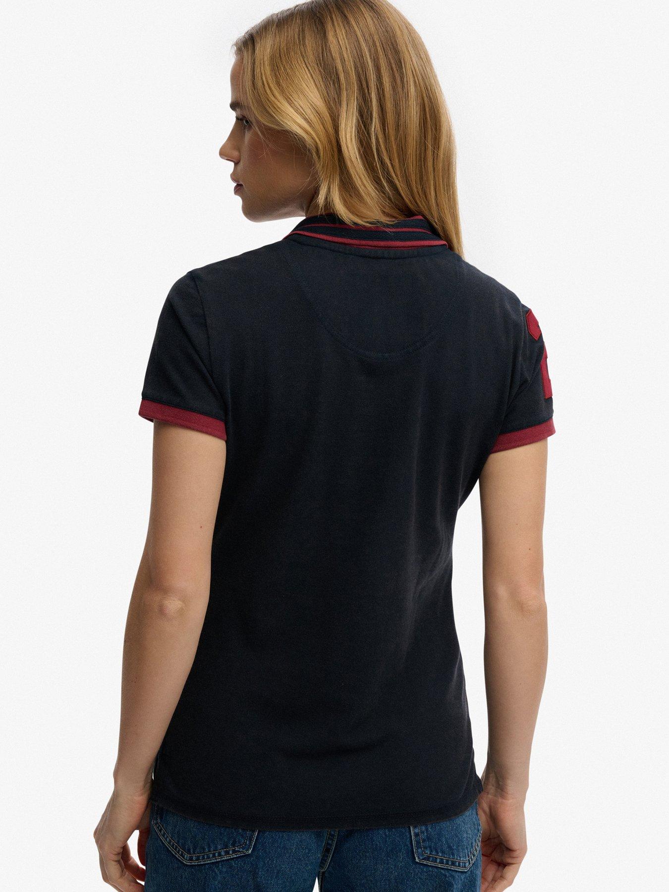 Image 2 of 5 of Superdry Heritage Slim Fit Crest Polo - Blue