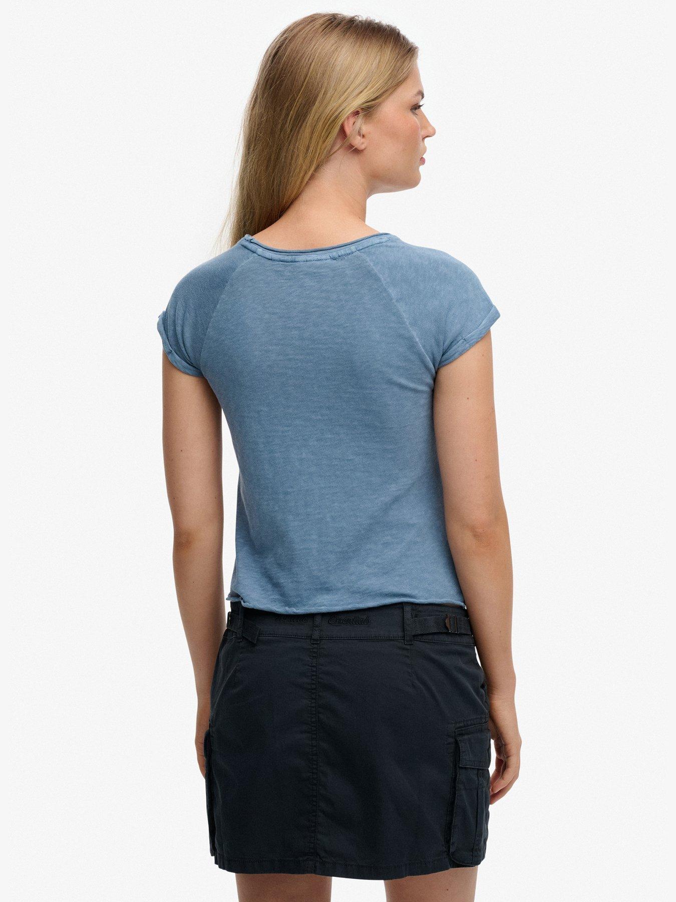 Image 2 of 6 of Superdry Athletic Essentials Slub Graphic T-Shirt&nbsp;- Blue