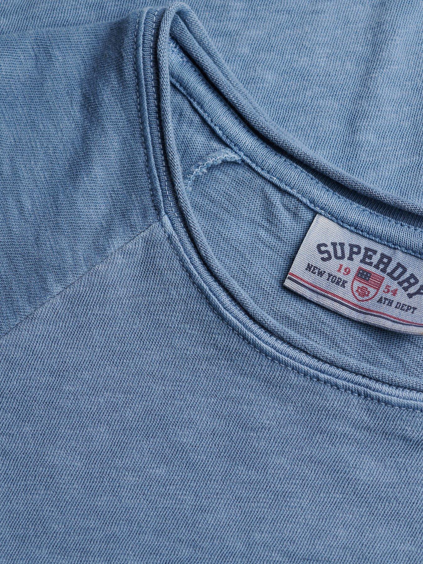 Image 6 of 6 of Superdry Athletic Essentials Slub Graphic T-Shirt&nbsp;- Blue