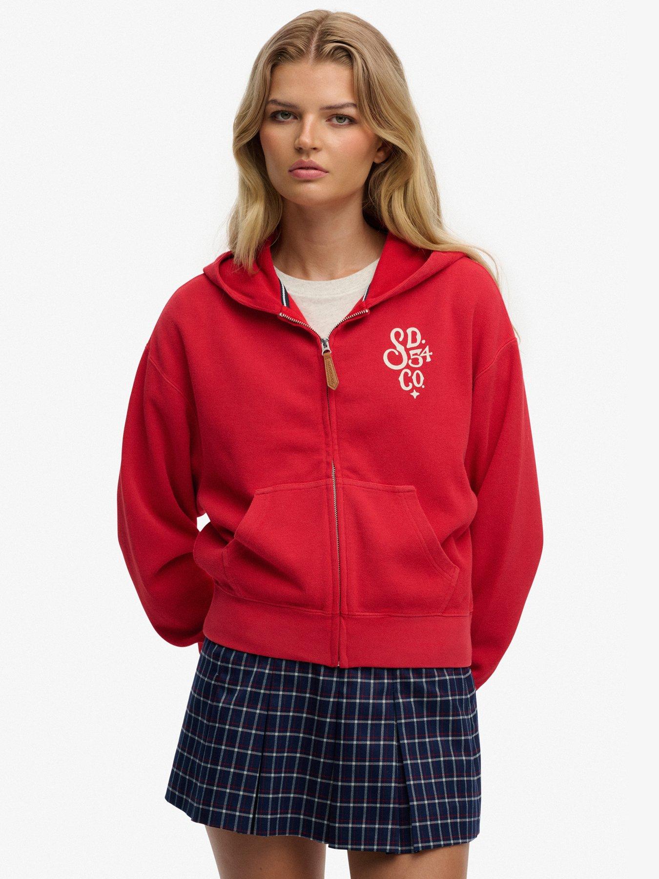 Superdry Heritage Hamptons Zip Hoodie - Red