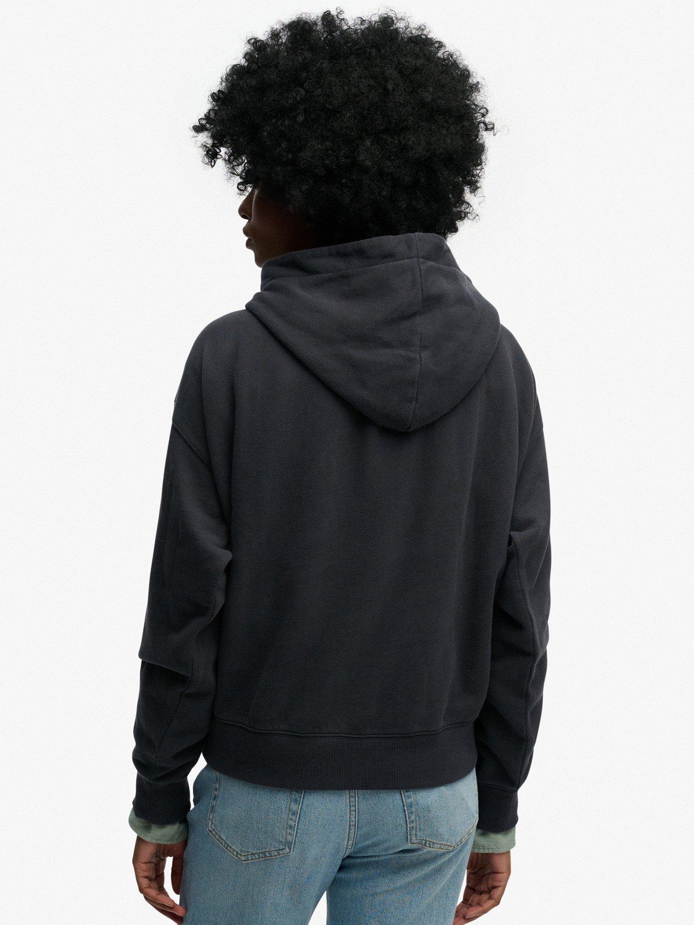 Image 2 of 5 of Superdry Athletic Essentials Relaxed Hoodie - Blue