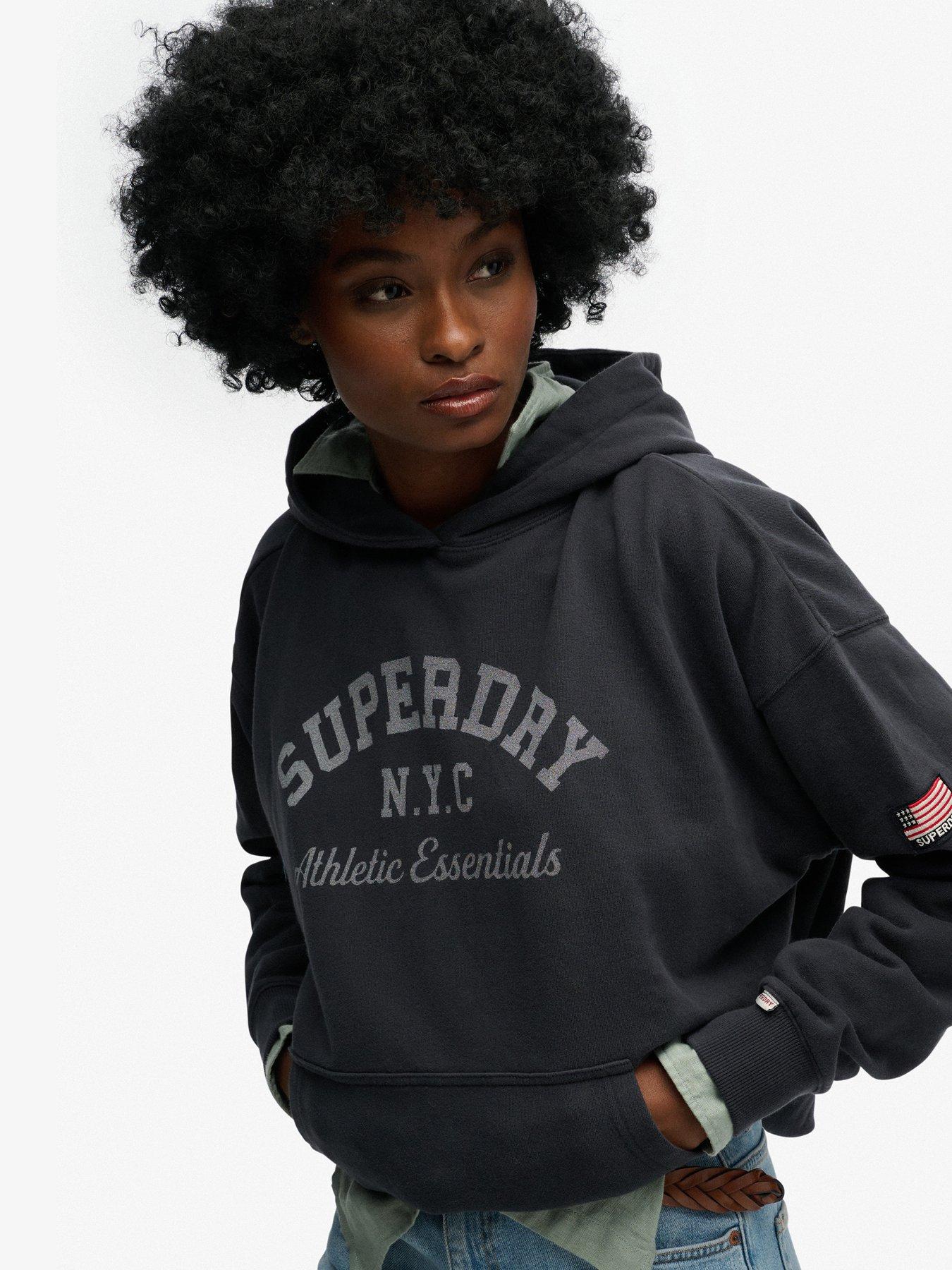 Image 5 of 5 of Superdry Athletic Essentials Relaxed Hoodie - Blue