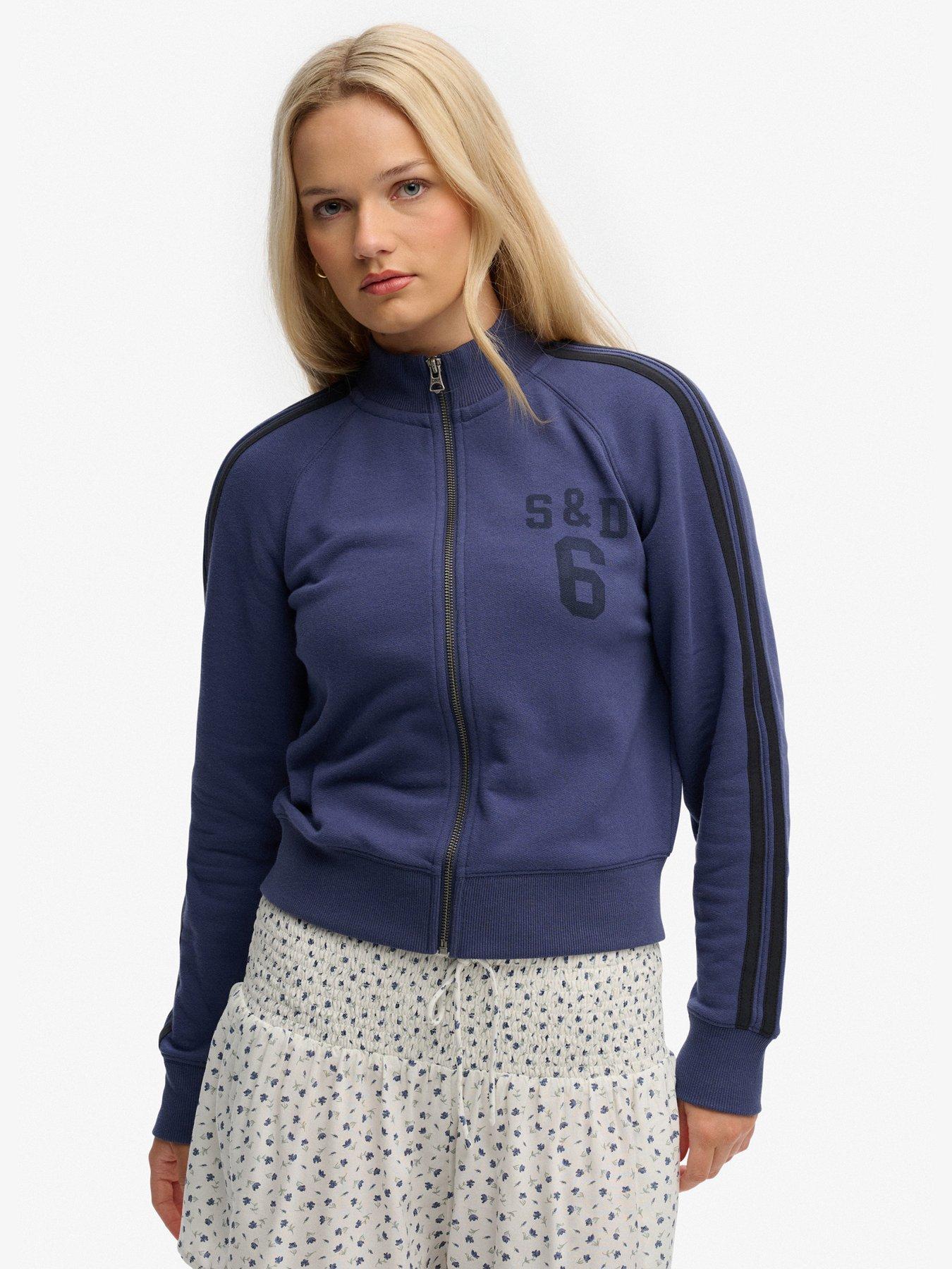Superdry Athletic Essentials Zip Through Track Top - Blue