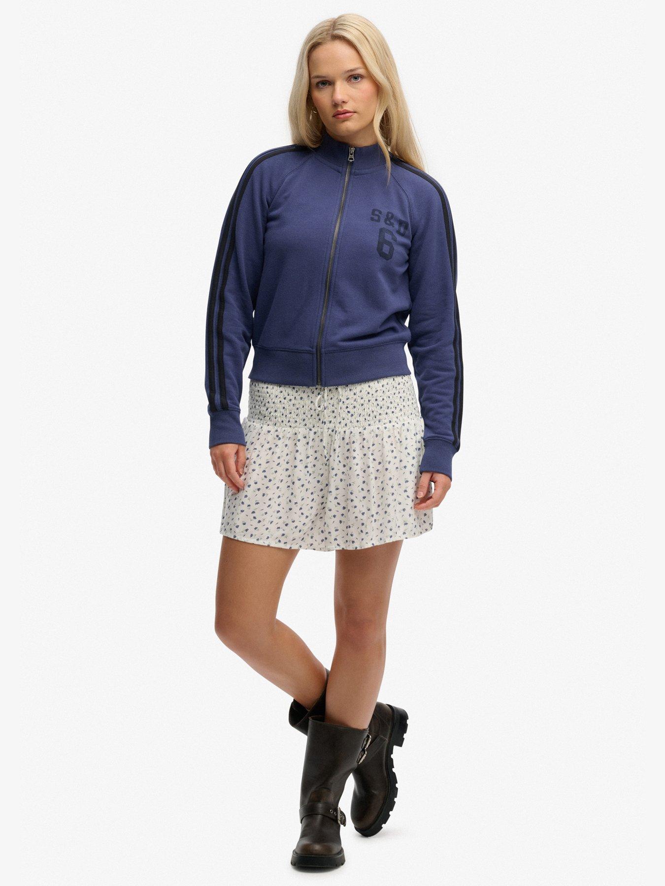 Image 3 of 6 of Superdry Athletic Essentials Zip Through Track Top - Blue