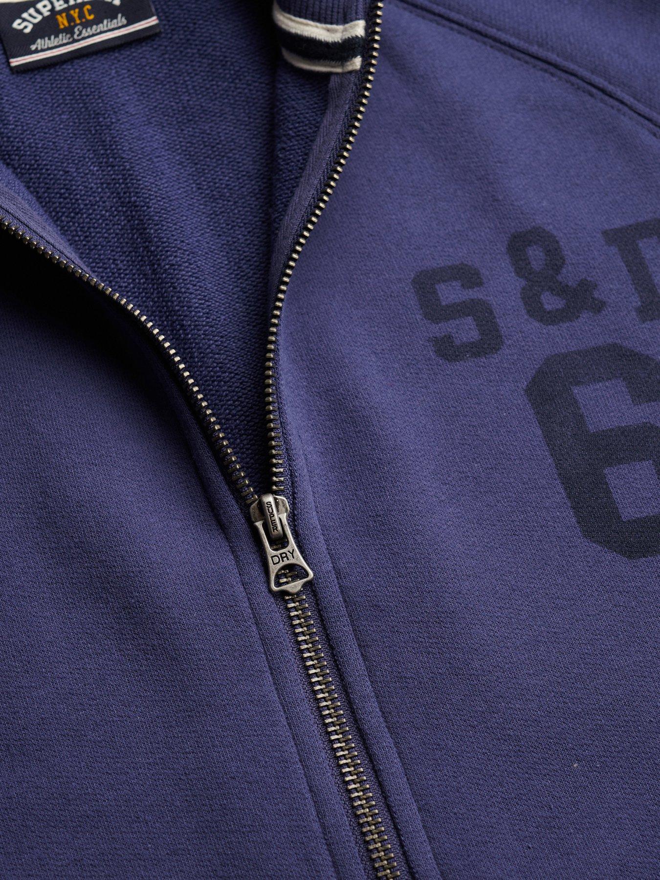 Image 6 of 6 of Superdry Athletic Essentials Zip Through Track Top - Blue